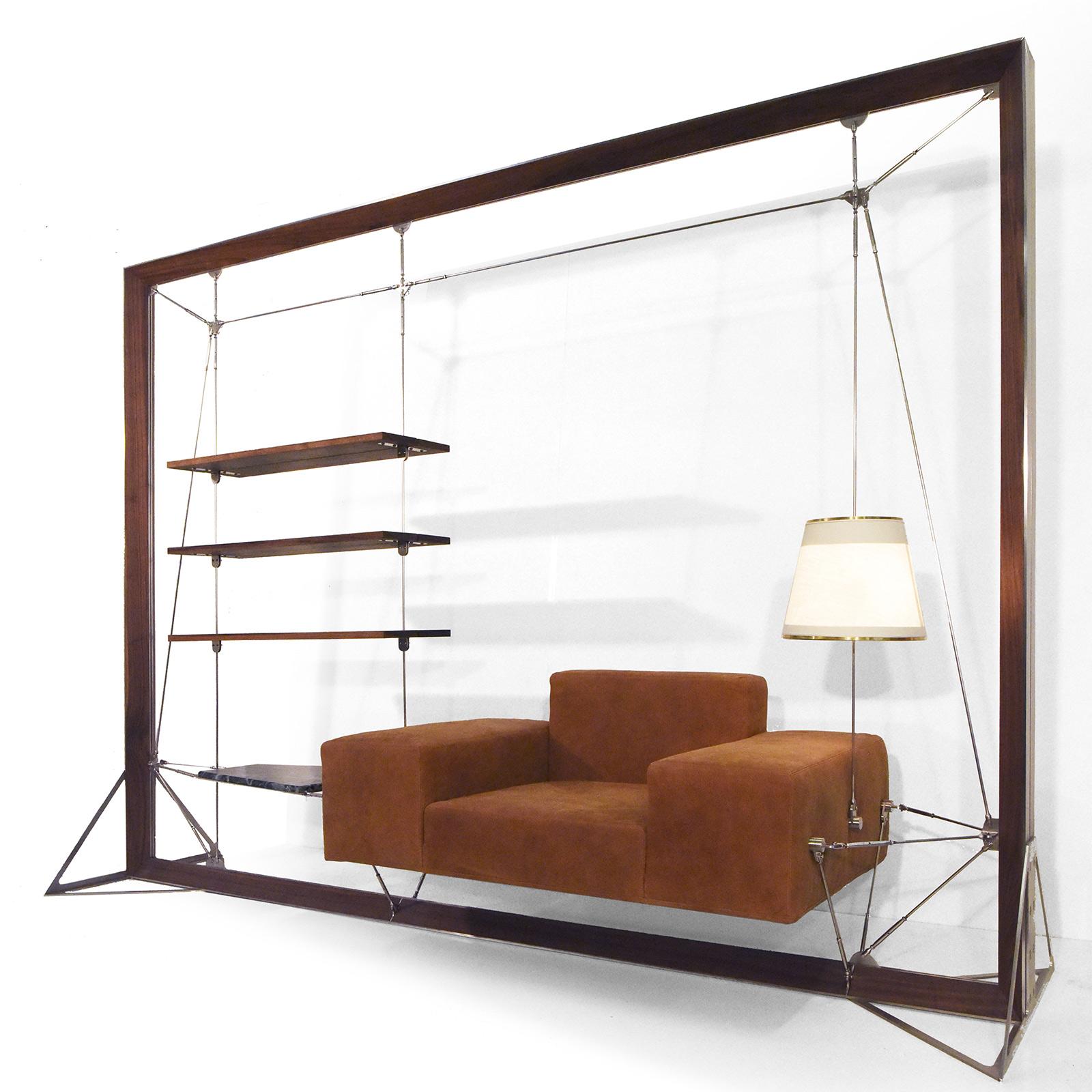 Modern Rossana Orlandi Picture in Steel and Wood by Matteo Casalegno