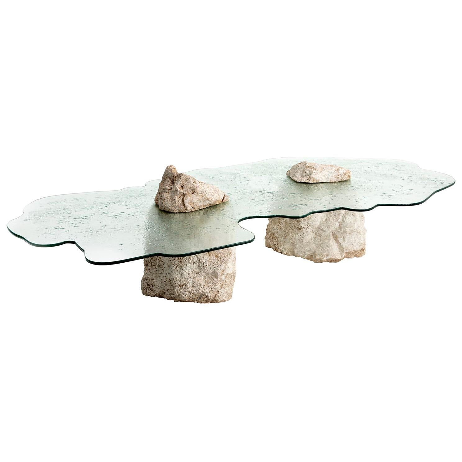 Rossana Orlandi Rodrigues Low Table Coral Stone by Francesco Messina for Cypraea For Sale