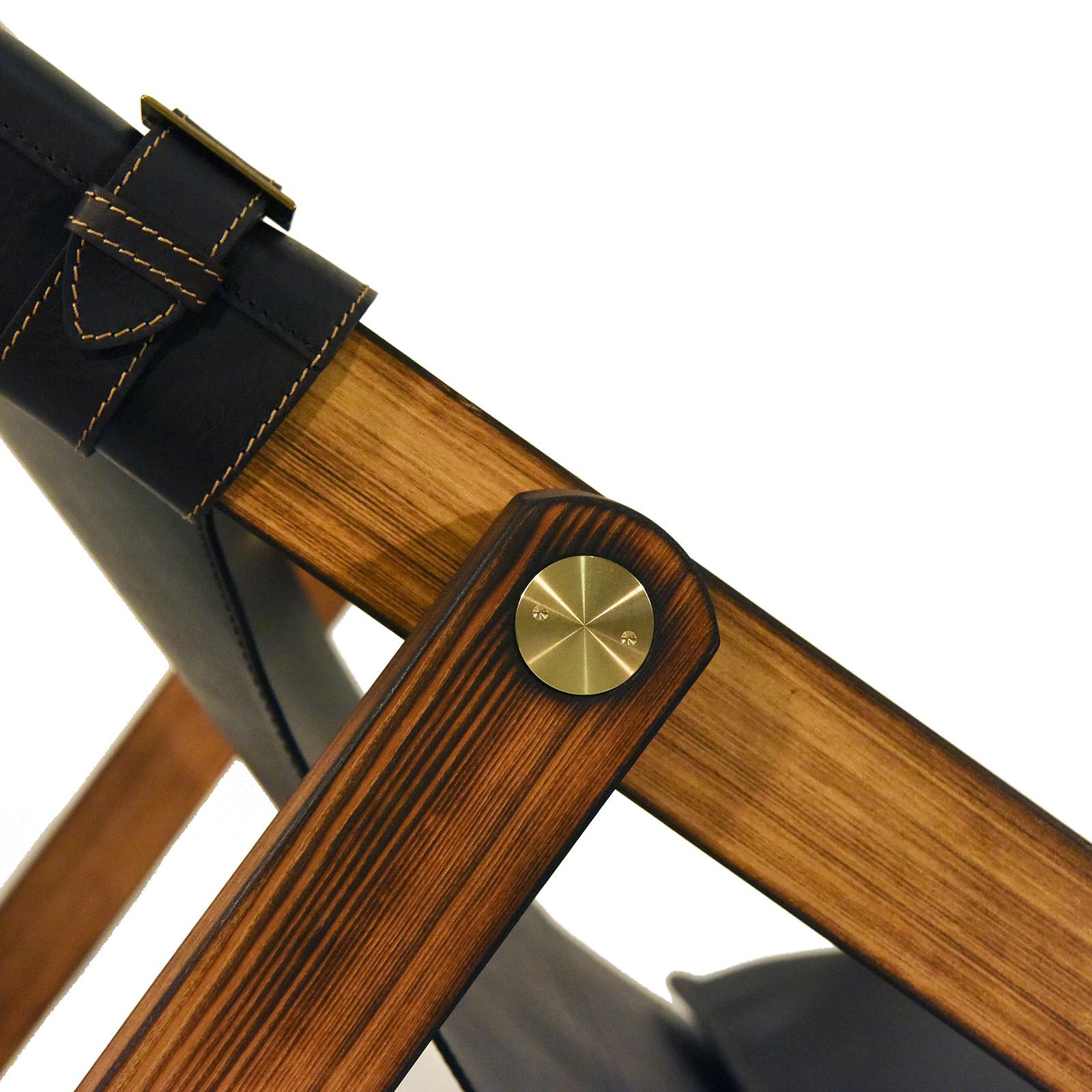 Leather Rossana Orlandi Sdraia Larch Chair by Matteo Casalegno