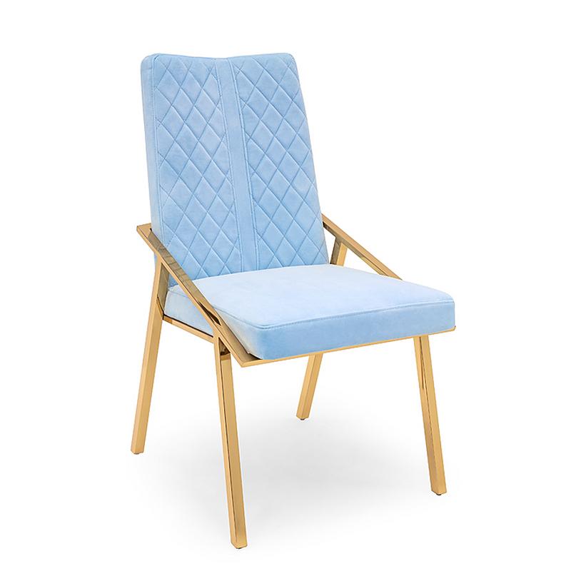 Silla Rossario con Tejido Acolchado de Terciopelo en venta 3