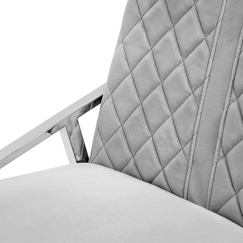 Chaise Rossario avec tissu matelassé en velours en vente 6