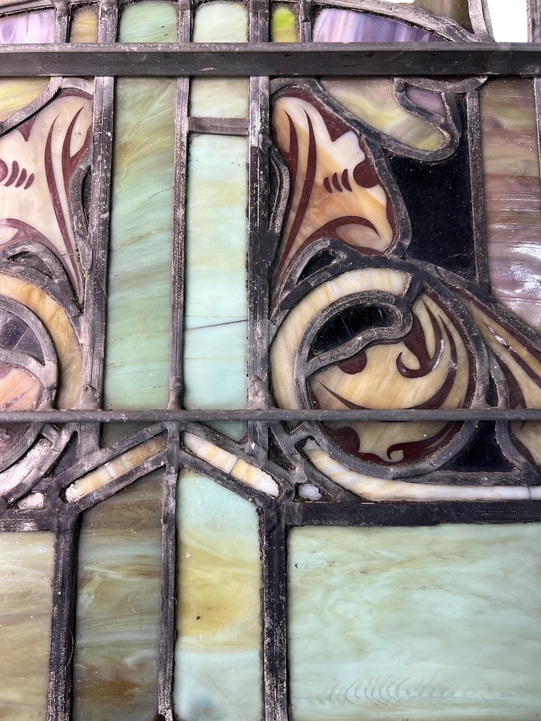 Rossbach and Sons, Chicago Illinois Stain Glass Window 1910 For Sale 3