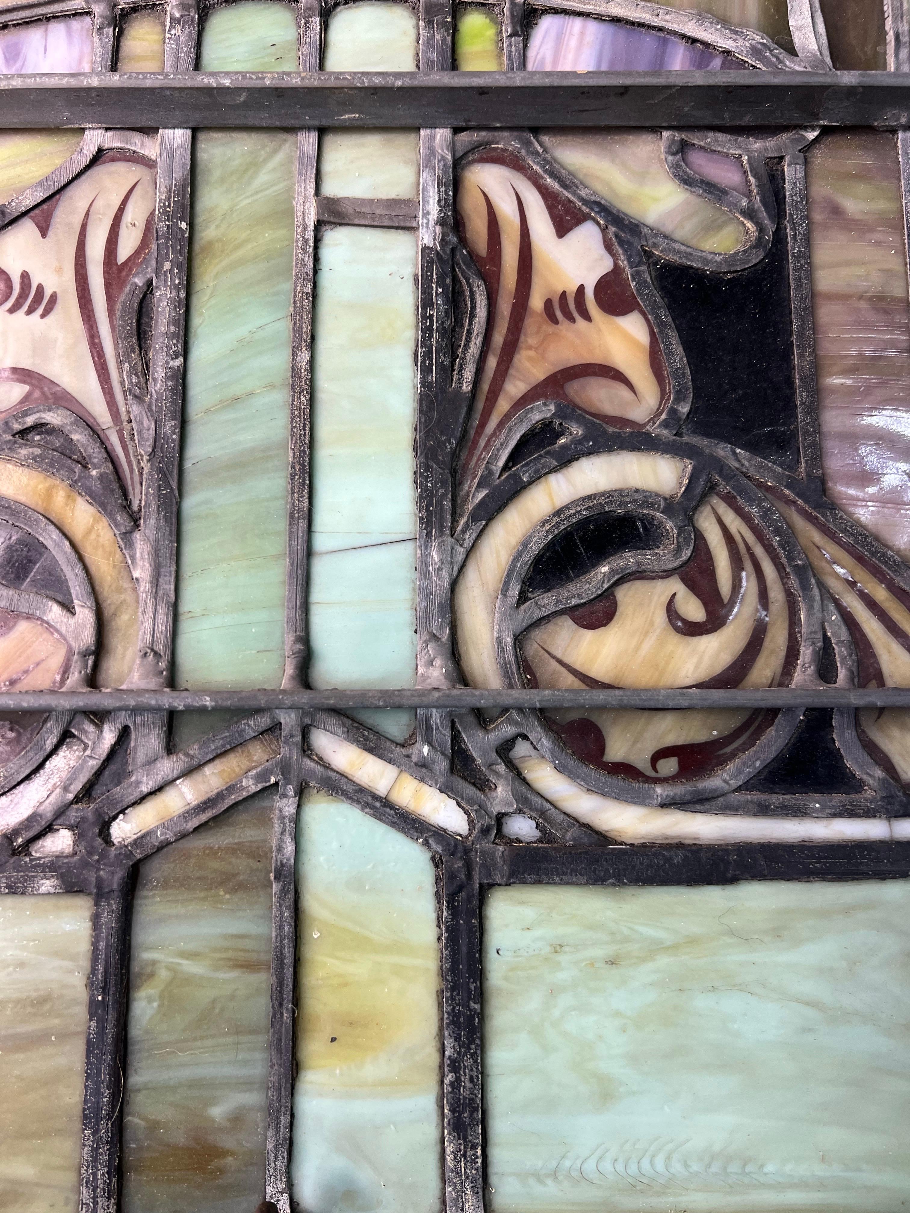 Rossbach and Sons, Chicago Illinois Stain Glass Window 1910 For Sale 4