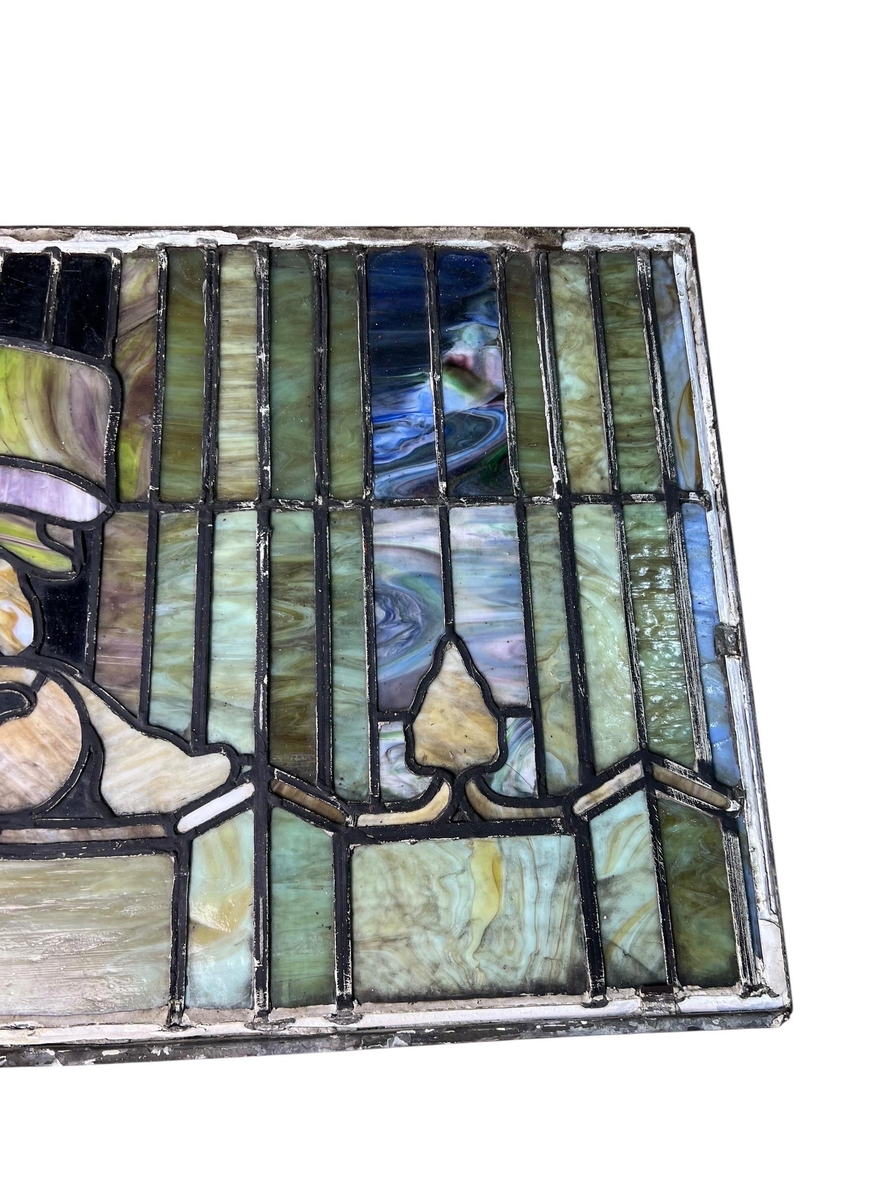 Rossbach and Sons, Chicago Illinois Stain Glass Window 1910 For Sale 5