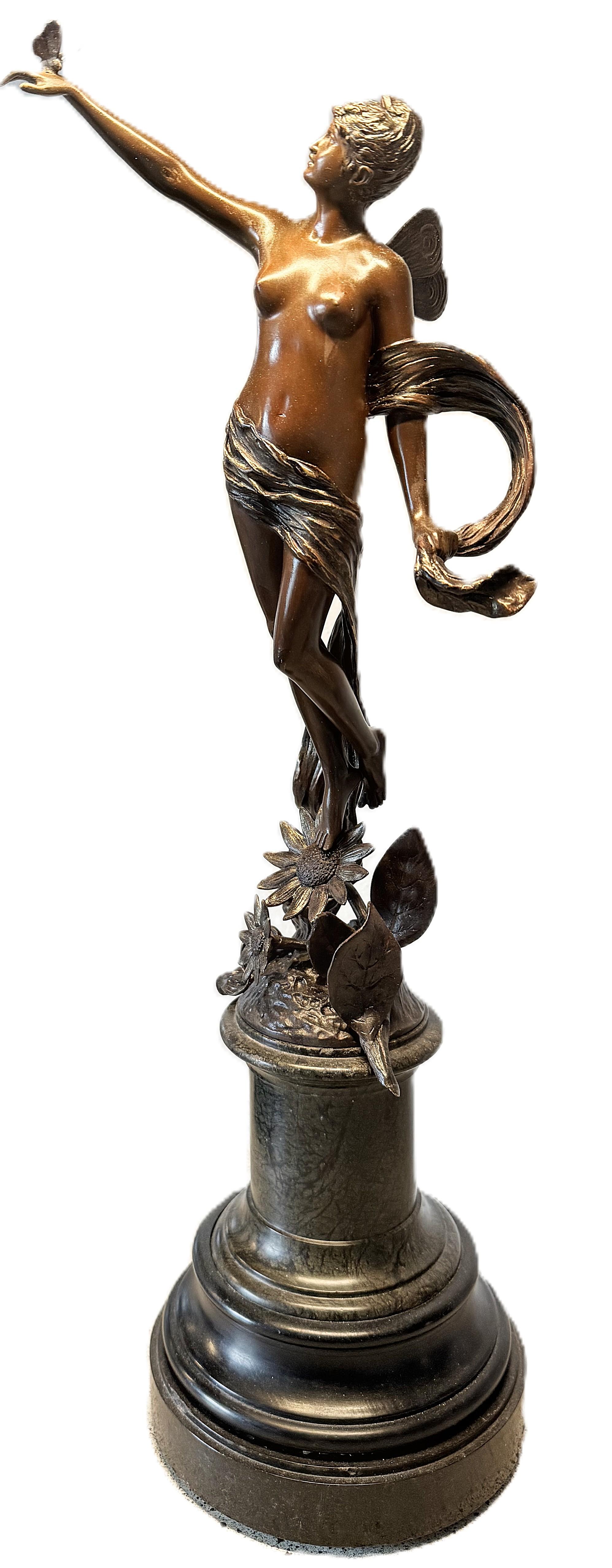 Sculpture française en bronze de la fin du XIXe siècle intitulée 