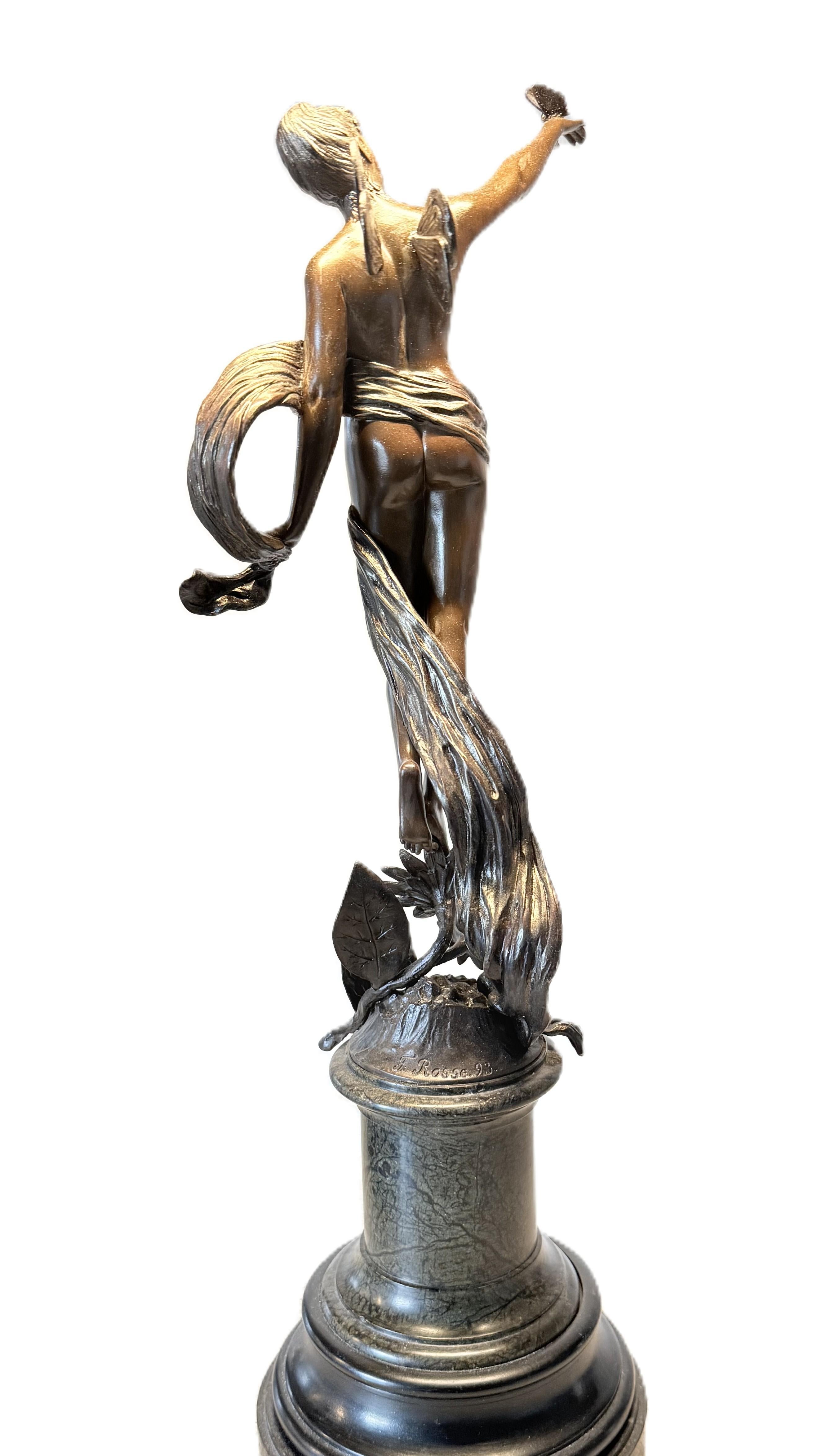 Bronze français Art Nouveau par Franz Rosse 1893 en vente 1