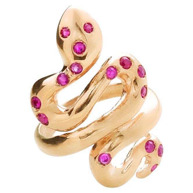 Rossella Ugolini 0.45c Ruby Yellow Gold Snake Essential Ring