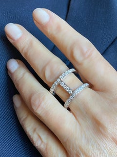 Rossella Ugolini 0.80 karats White Diamonds 18K Gold Contemporary Band Ring