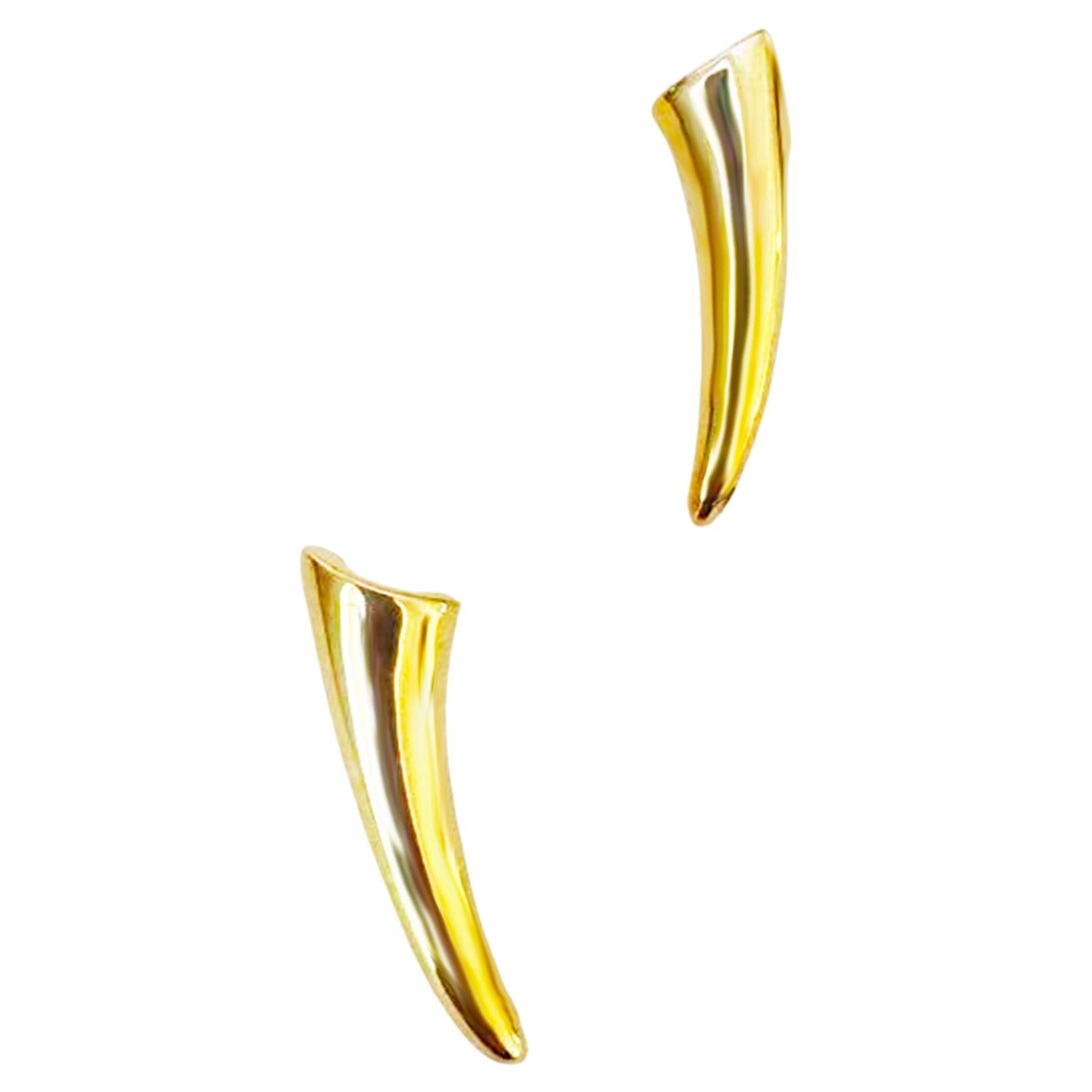 Rossella Ugolini 14k Yellow Gold Claw Stud Earrings