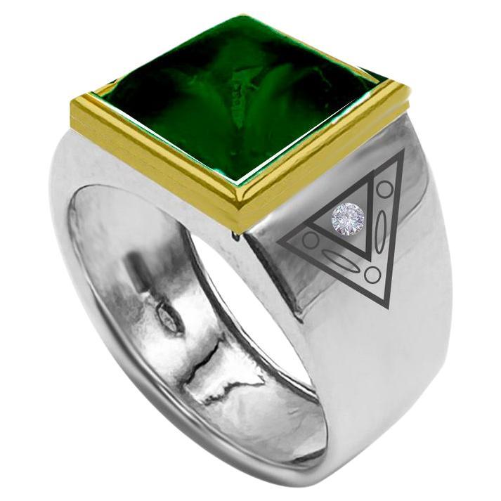 Rossella Ugolini Anillo de cóctel de oro amarillo y blanco de 14 quilates con turmalina y diamantes blancos en venta