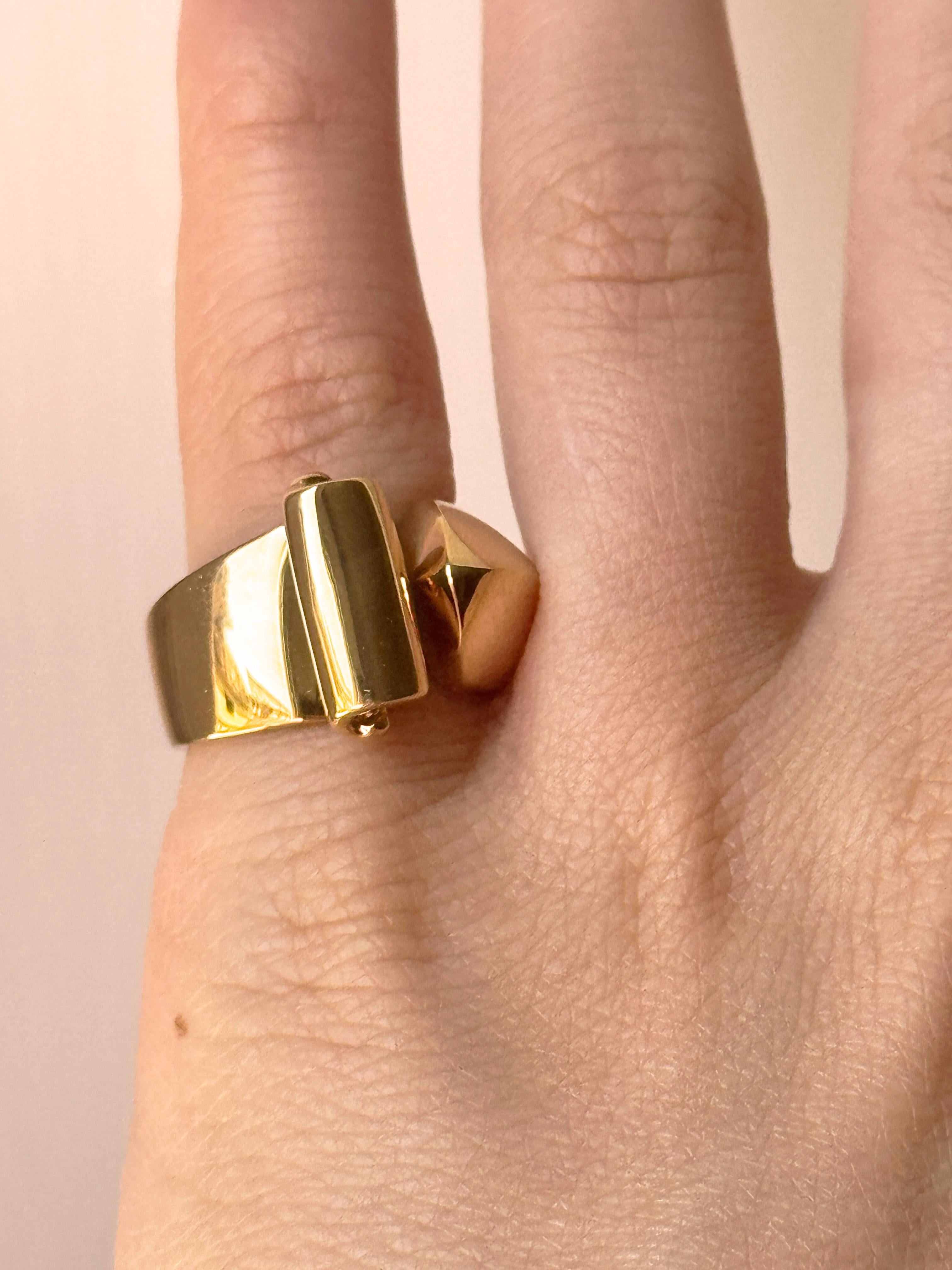 Rossella Ugolini Bague Barocco en or jaune 18 carats fabriquée en Italie en vente 6