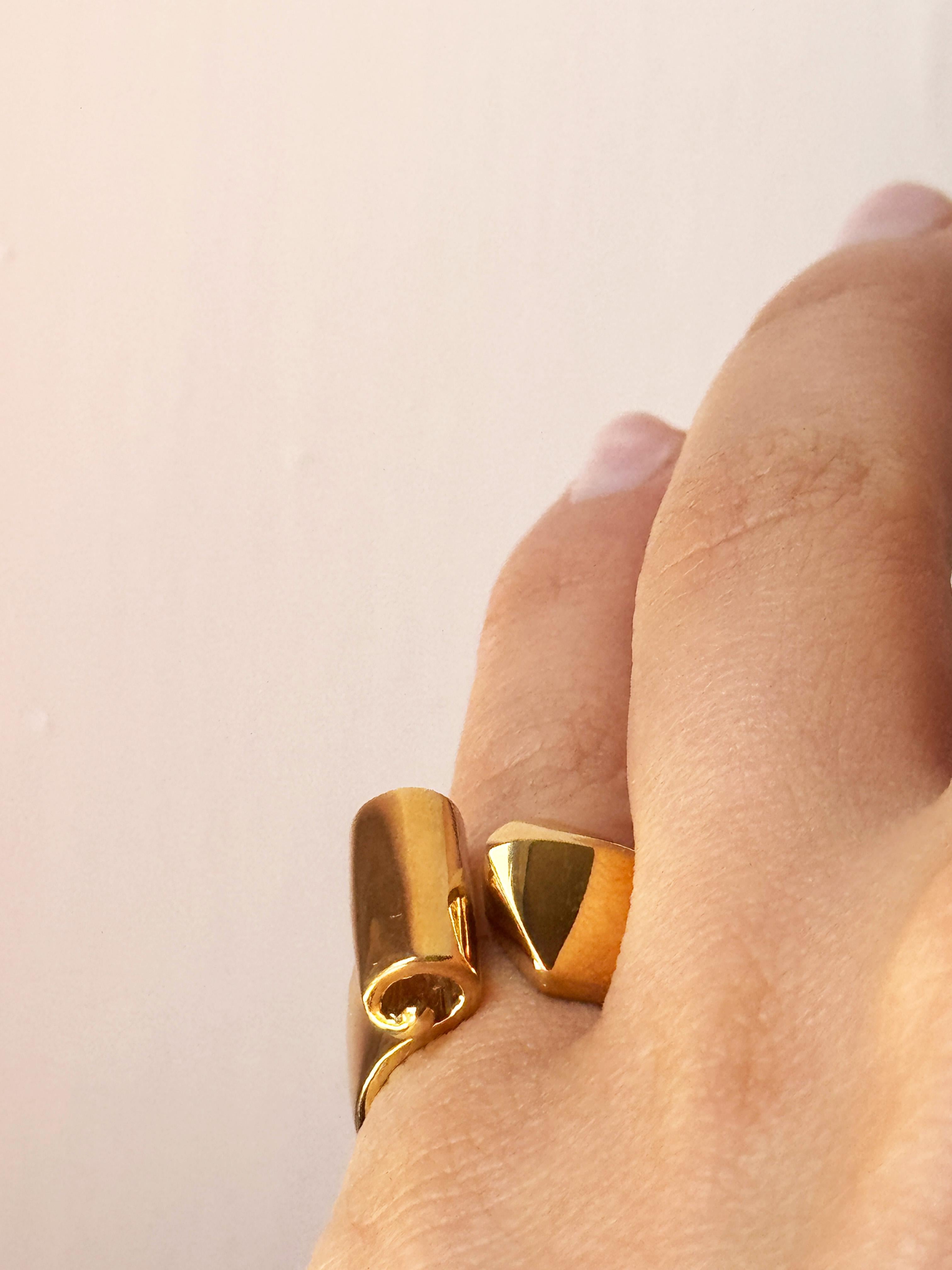 Rossella Ugolini Bague Barocco en or jaune 18 carats fabriquée en Italie en vente 8