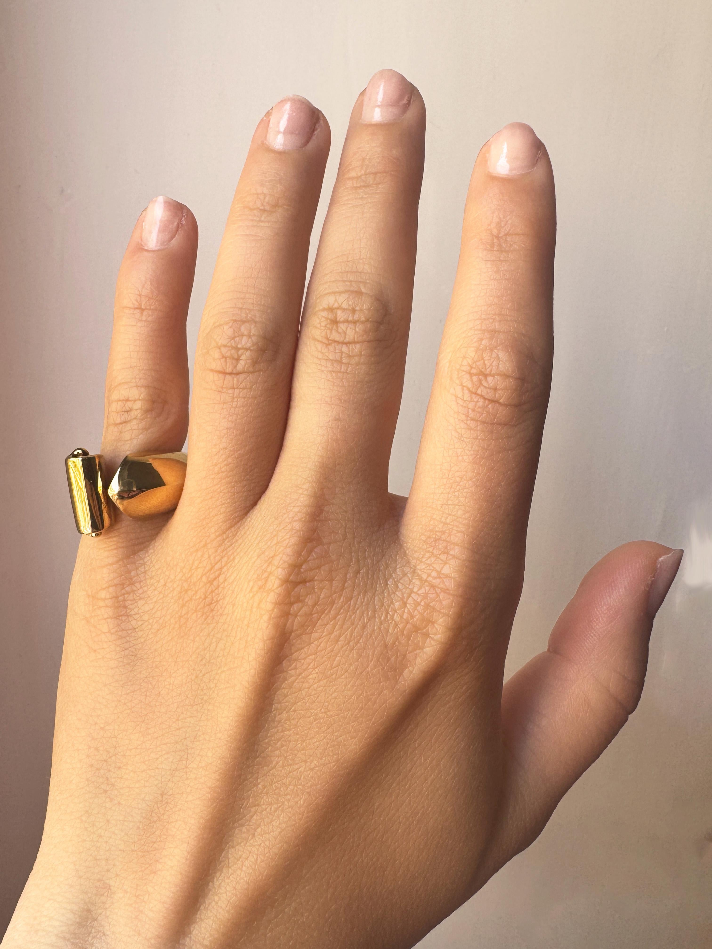 Rossella Ugolini Bague Barocco en or jaune 18 carats fabriquée en Italie en vente 9
