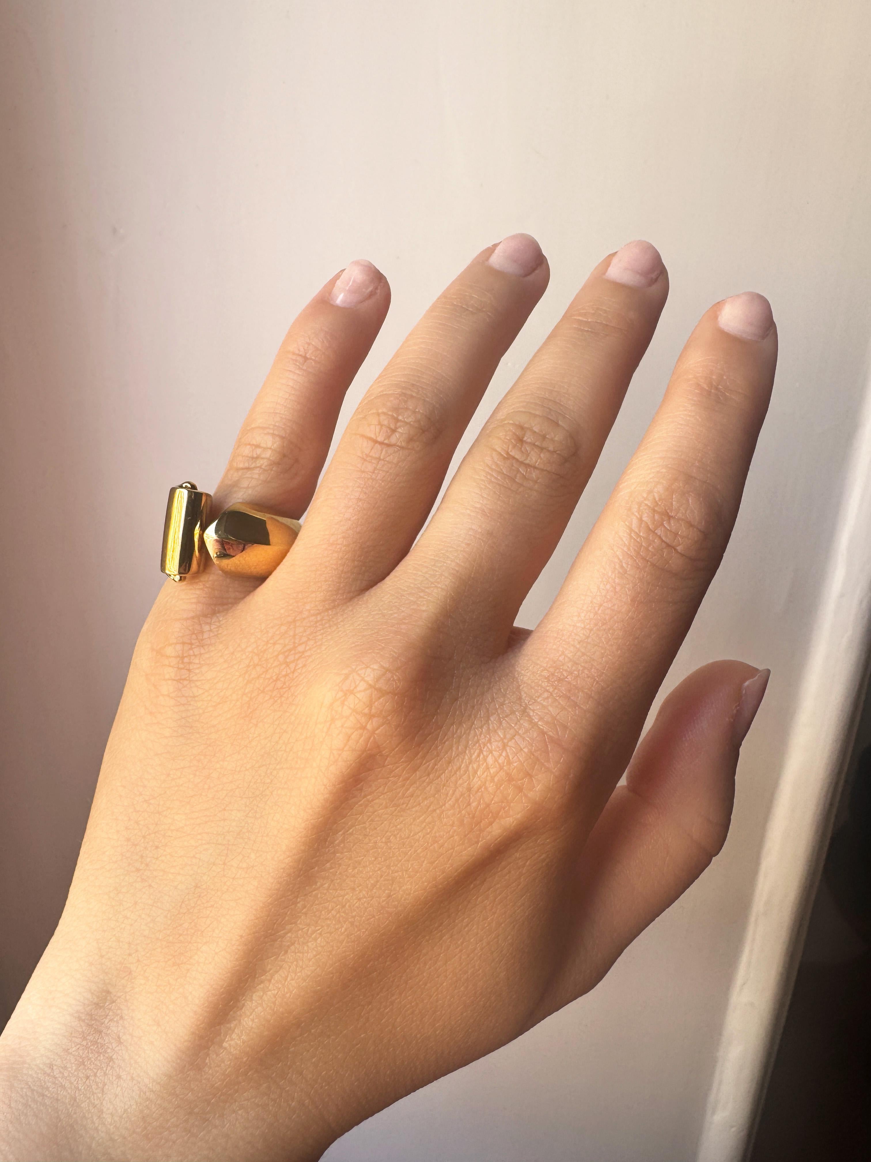 Rossella Ugolini Bague Barocco en or jaune 18 carats fabriquée en Italie en vente 10