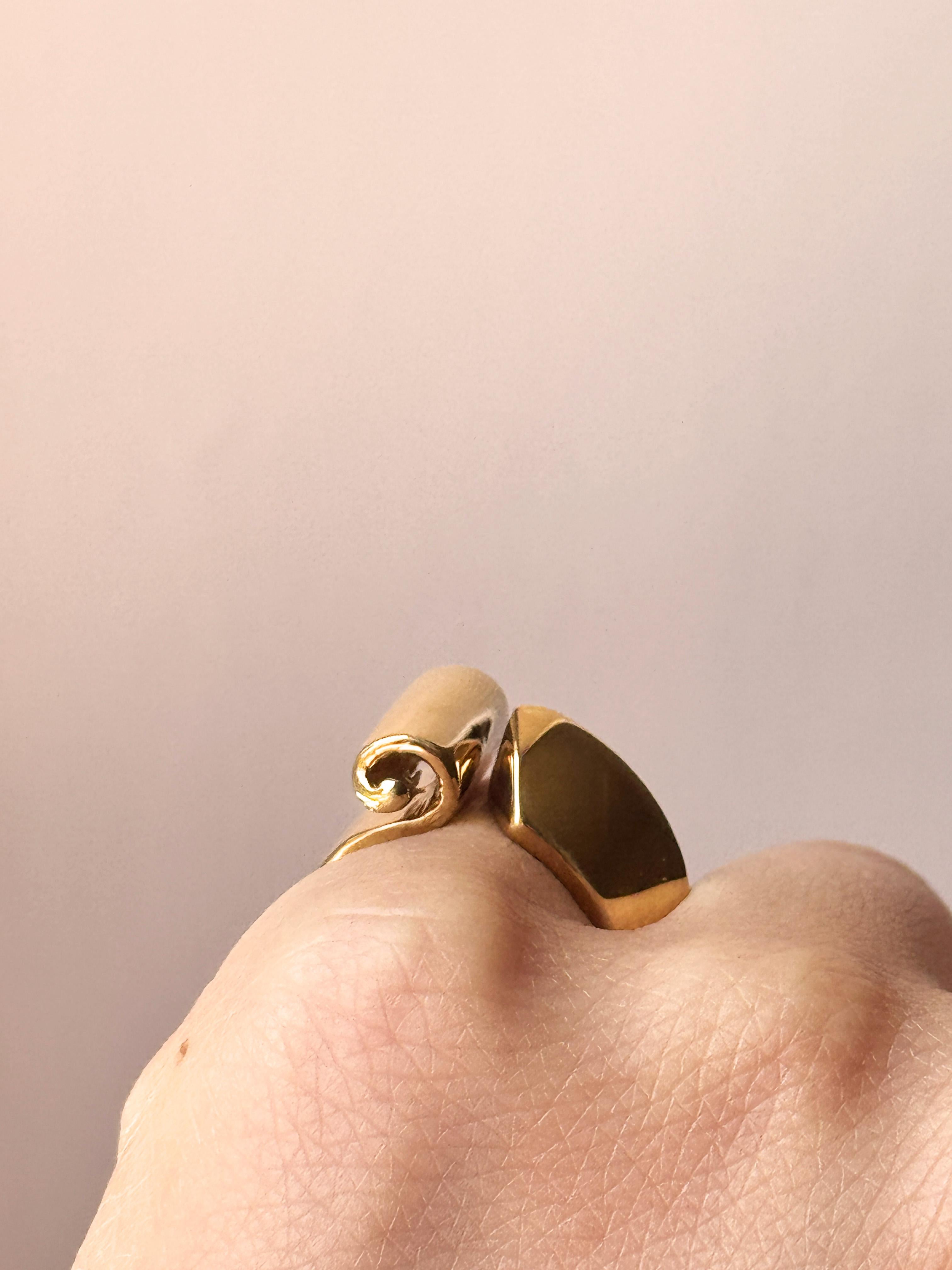 Rossella Ugolini Bague Barocco en or jaune 18 carats fabriquée en Italie en vente 1