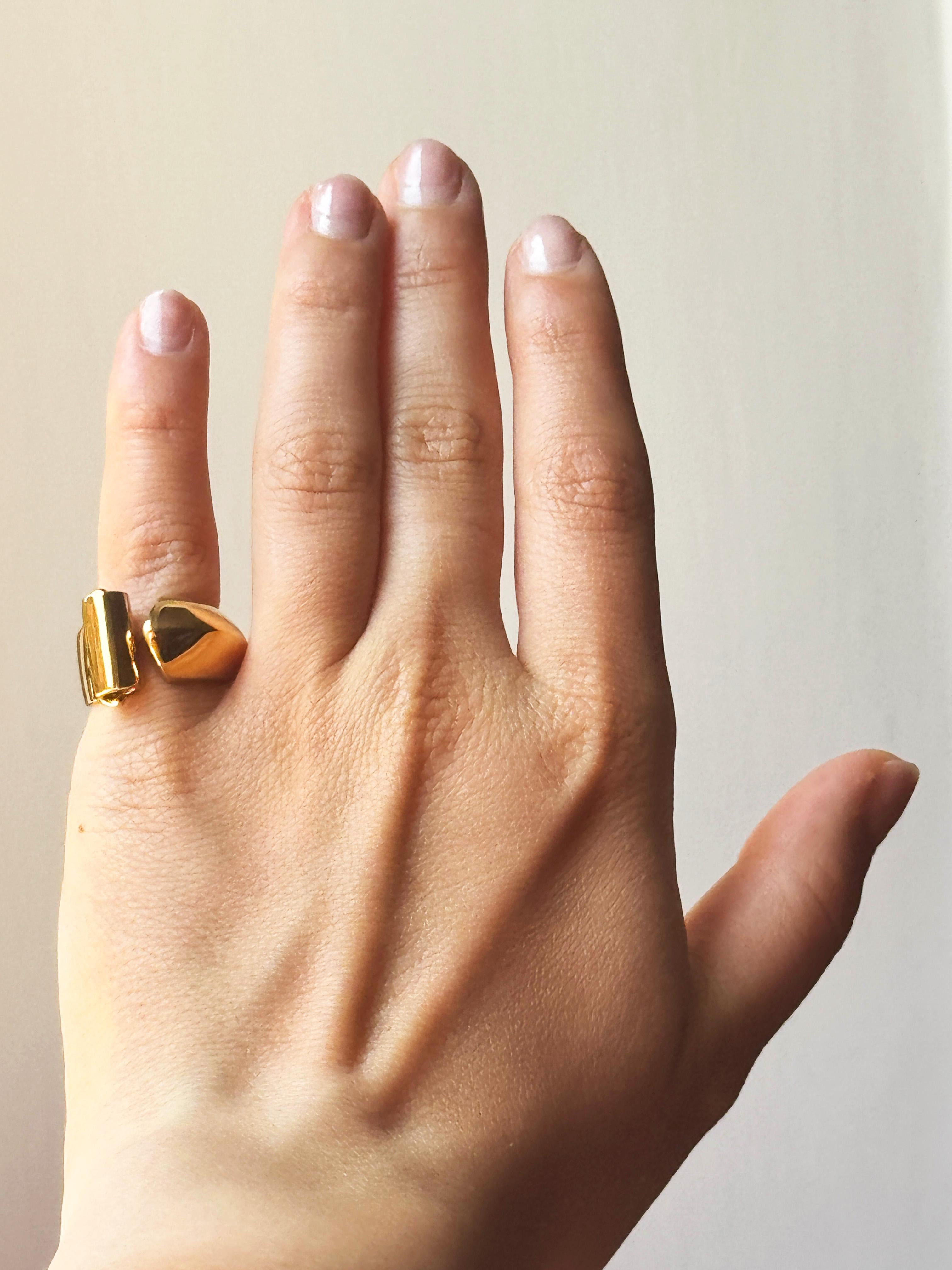 Rossella Ugolini Bague Barocco en or jaune 18 carats fabriquée en Italie en vente 4