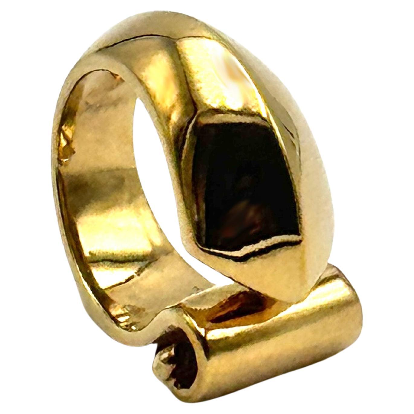 Rossella Ugolini Bague Barocco en or jaune 18 carats fabriquée en Italie en vente
