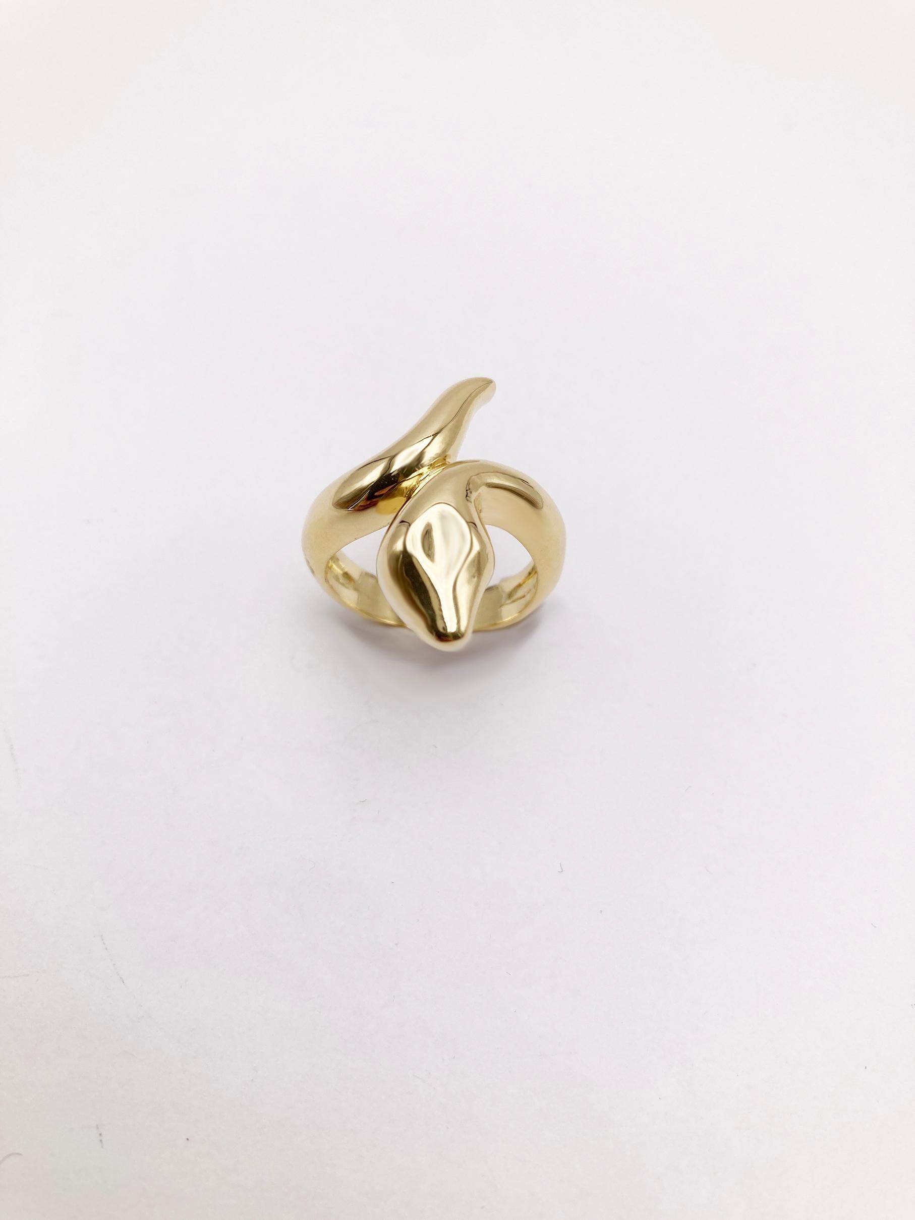 Women's or Men's Rossella Ugolini 18k Gold Bold Snake Ring For Sale