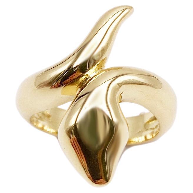 Rossella Ugolini 18k Gold Bold Snake Ring For Sale