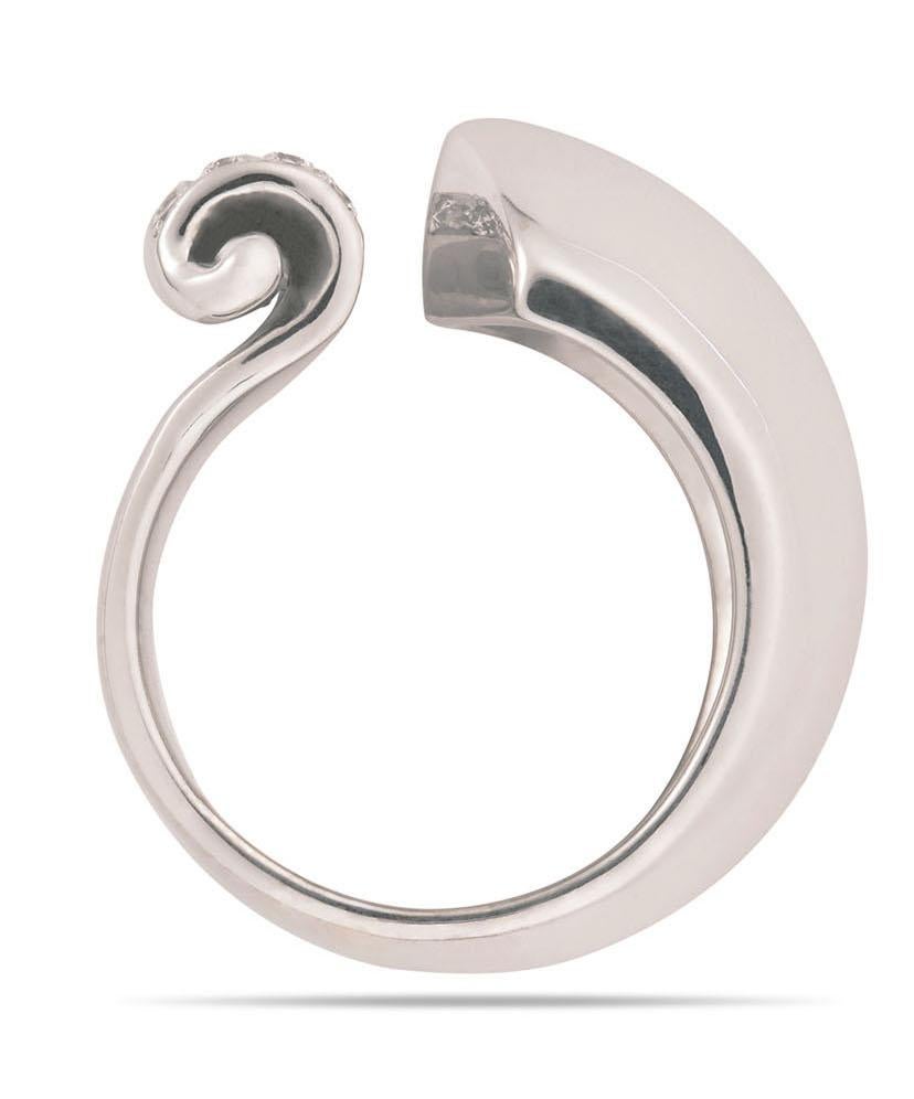 Brilliant Cut Rossella Ugolini 18k White Gold  0.50 Carats White Diamonds Cocktail Ring For Sale