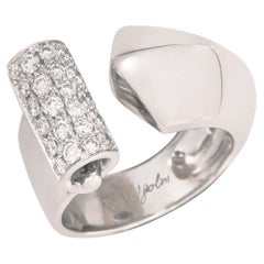 Rossella Ugolini 18k White Gold  0.50 Carats White Diamonds Cocktail Ring