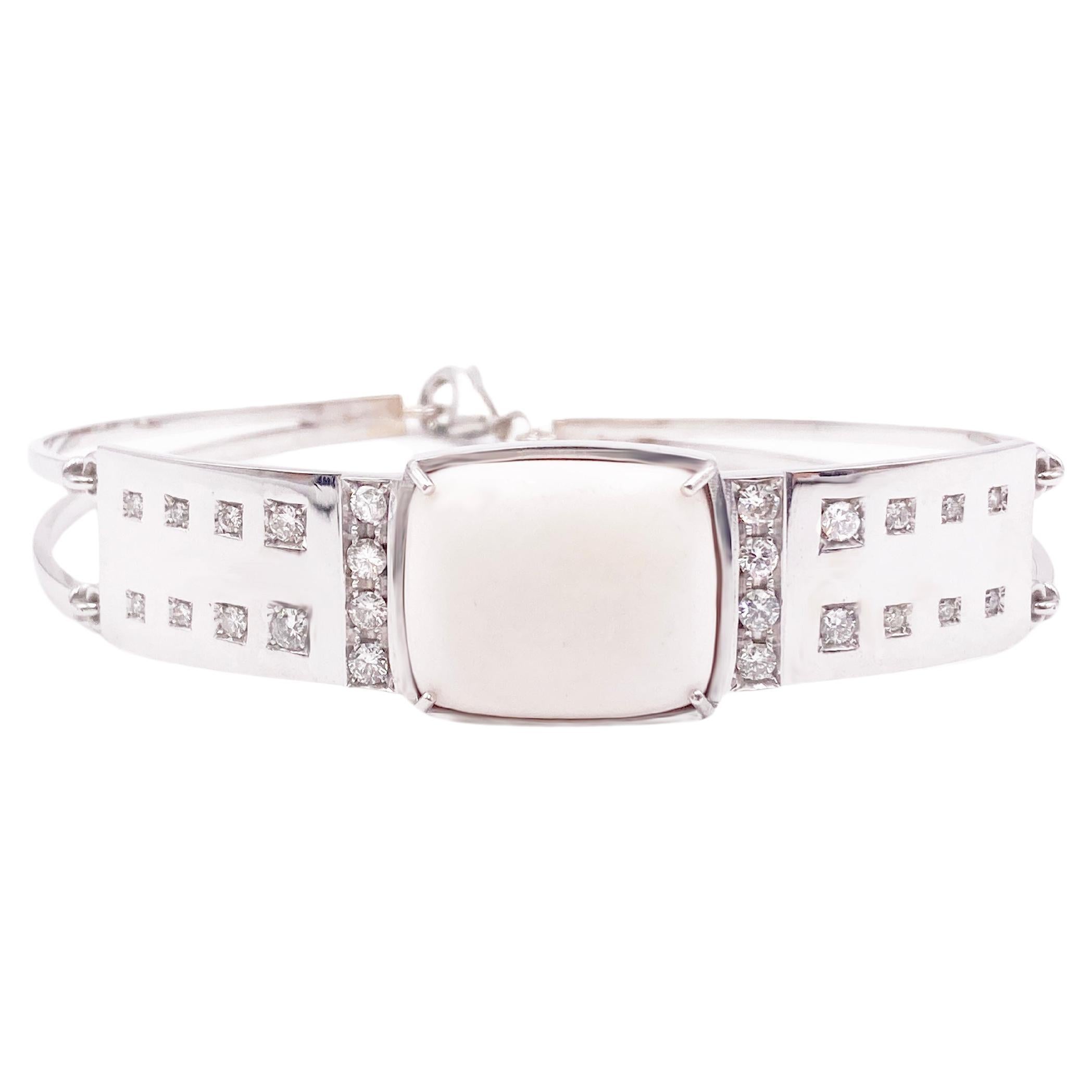 Rossella Ugolini 18K White Gold 1.65 Carat White Diamonds Unisex Bracelet 
