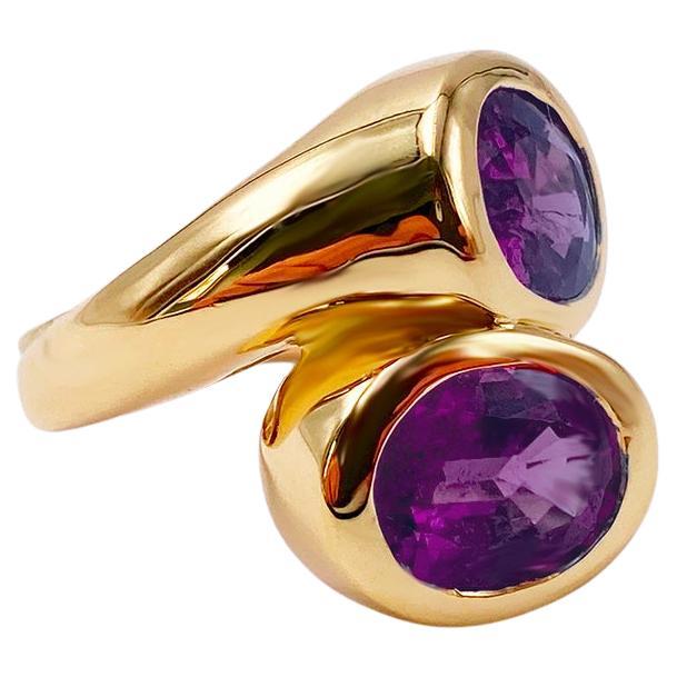 Rossella Ugolini 18 Karat Gelbgold Amethyst-Cocktailring