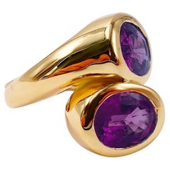Rossella Ugolini 18 Karat Gelbgold Amethyst-Cocktailring