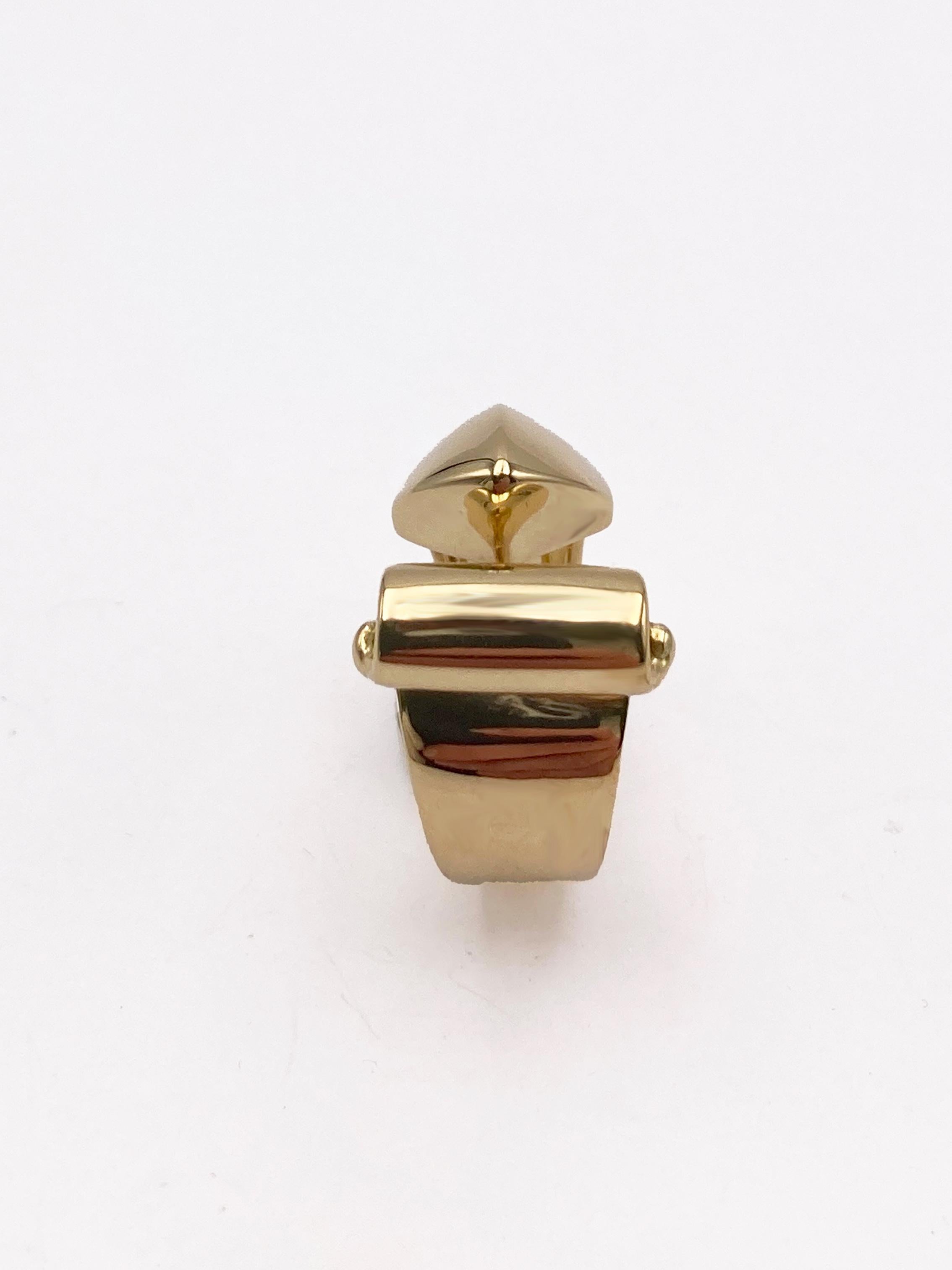 Rossella Ugolini 18k Yellow Gold Deco Style Band Ring For Sale 3