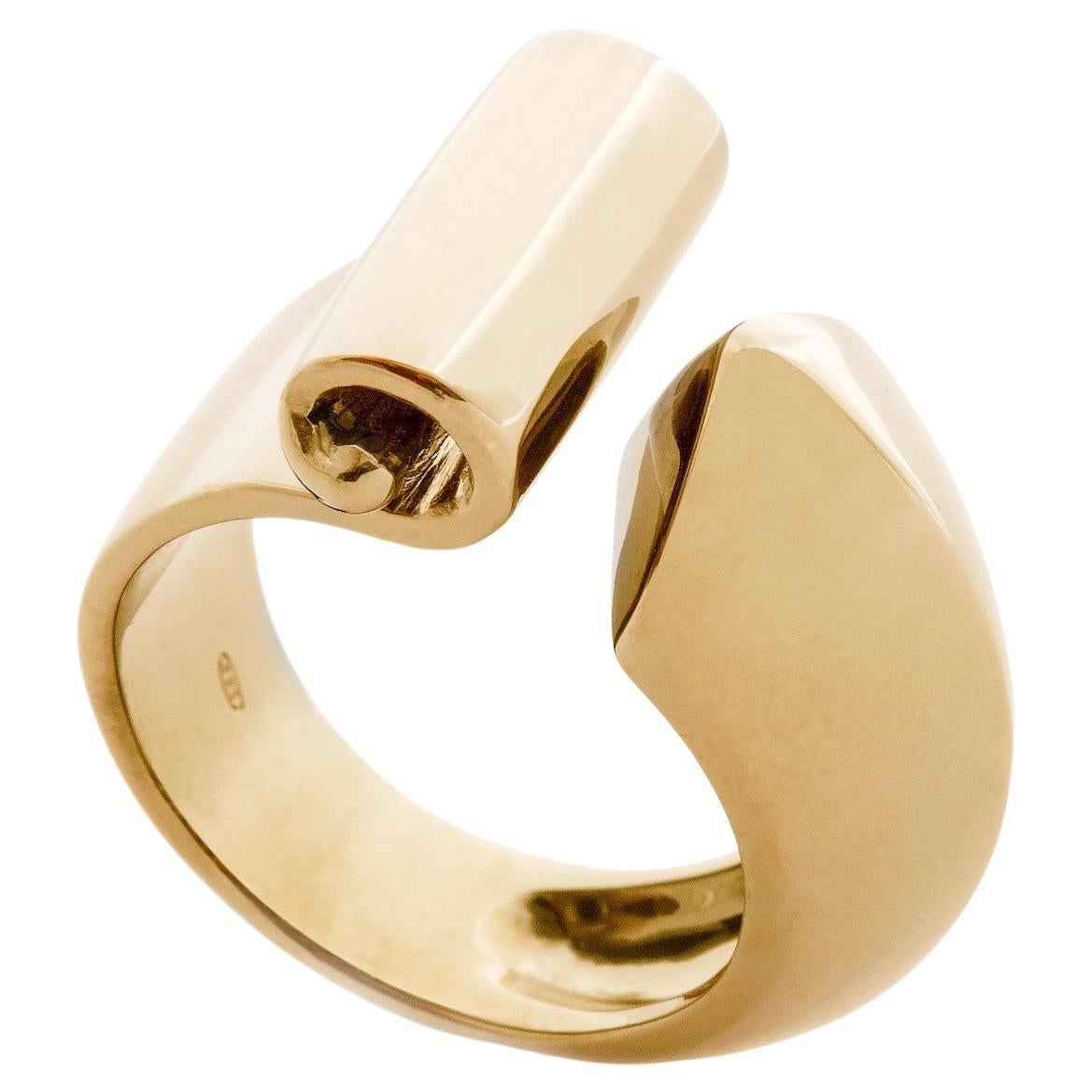 Rossella Ugolini 18k Yellow Gold Deco Style Band Ring