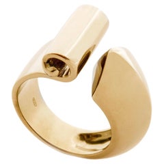 Rossella Ugolini 18k Yellow Gold Deco Style Band Ring
