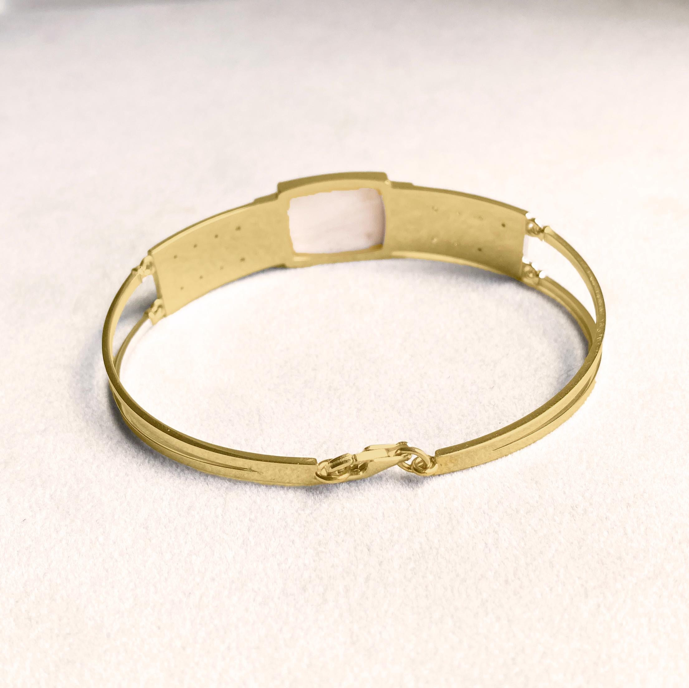 Rossella Ugolini 18K Yellow Gold Diamonds Cuff Man Bracelets In New Condition For Sale In Rome, IT