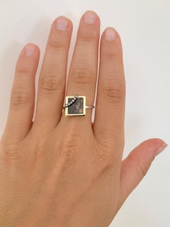 Rossella Ugolini 18K Yellow Gold Diamonds Tourmalineted Quartz Fashion Ring