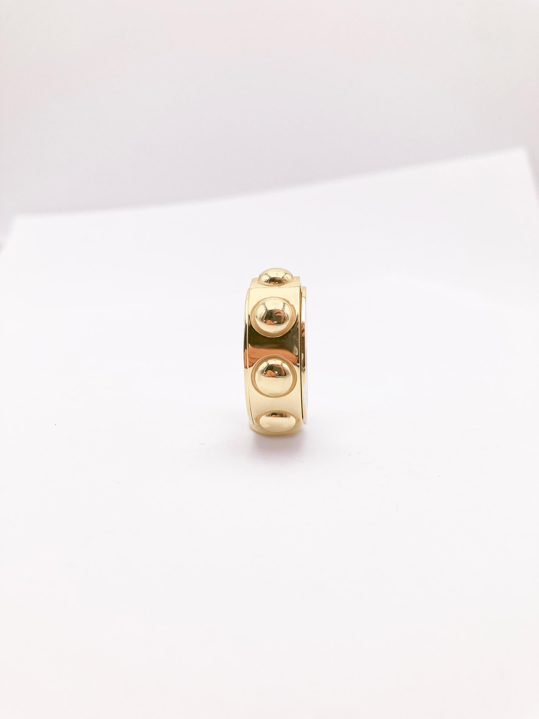 Men's Rossella Ugolini 18K Yellow Gold No Stress Rotated Man Band Ring For Sale