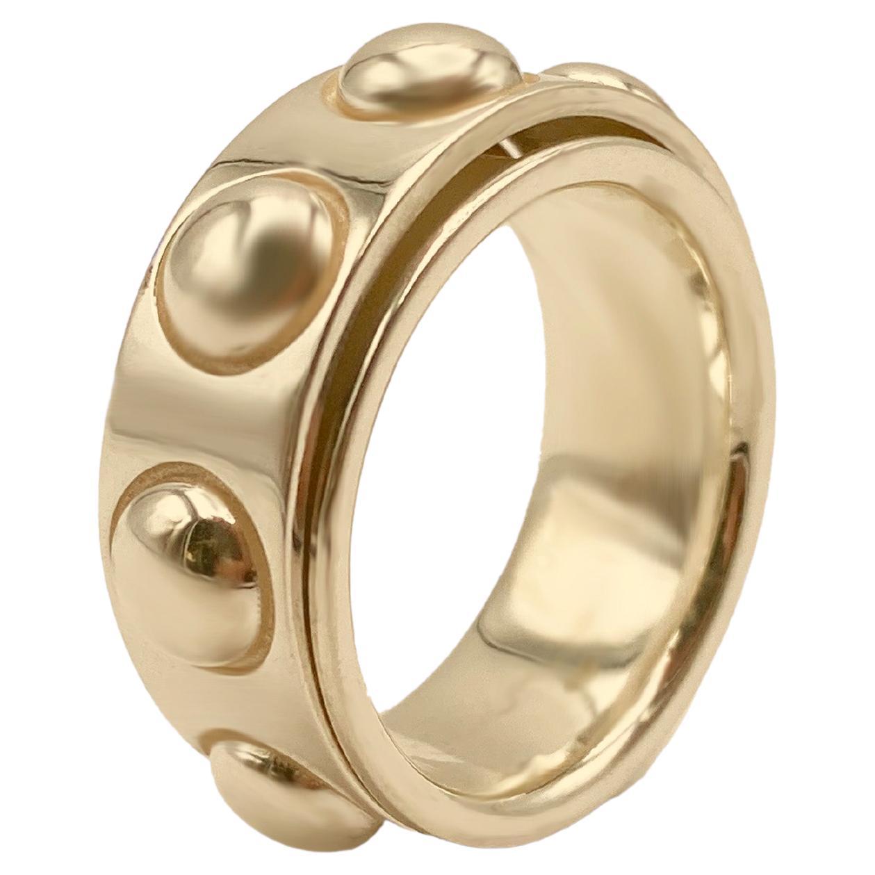 Rossella Ugolini 18K Yellow Gold No Stress Rotated Man Band Ring