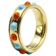 Anello Rossella Ugolini in oro giallo 18 carati "No Stress" Enameld Band