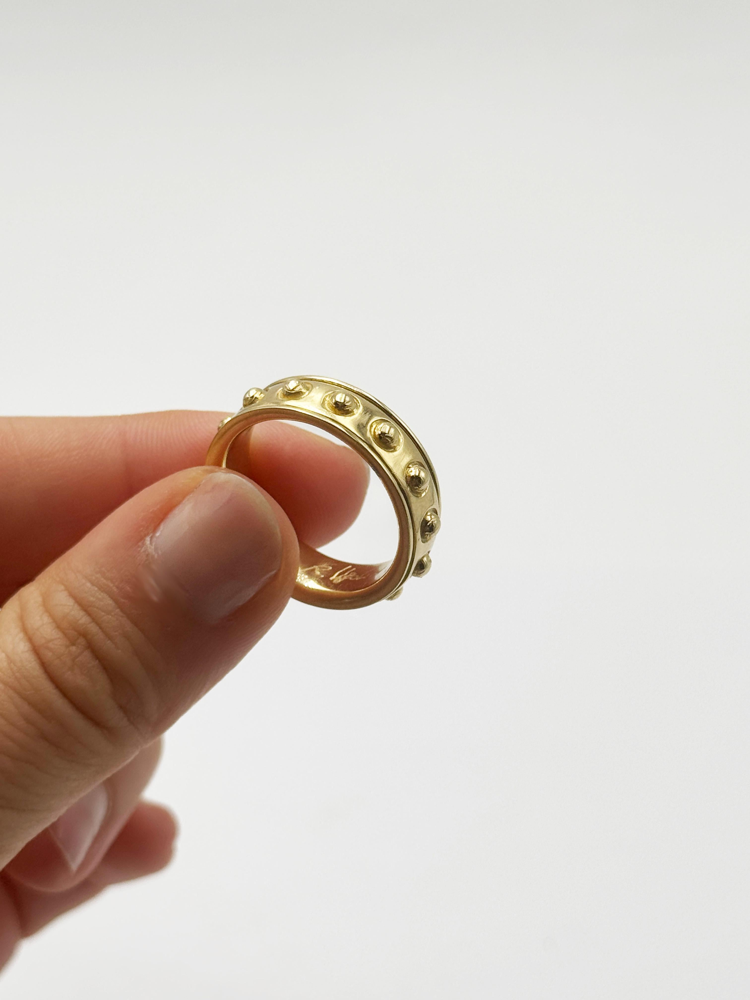 Contemporain Bague homme sans stress en or jaune 18k à deux anneaux rotatifs Rossella Ugolini en vente