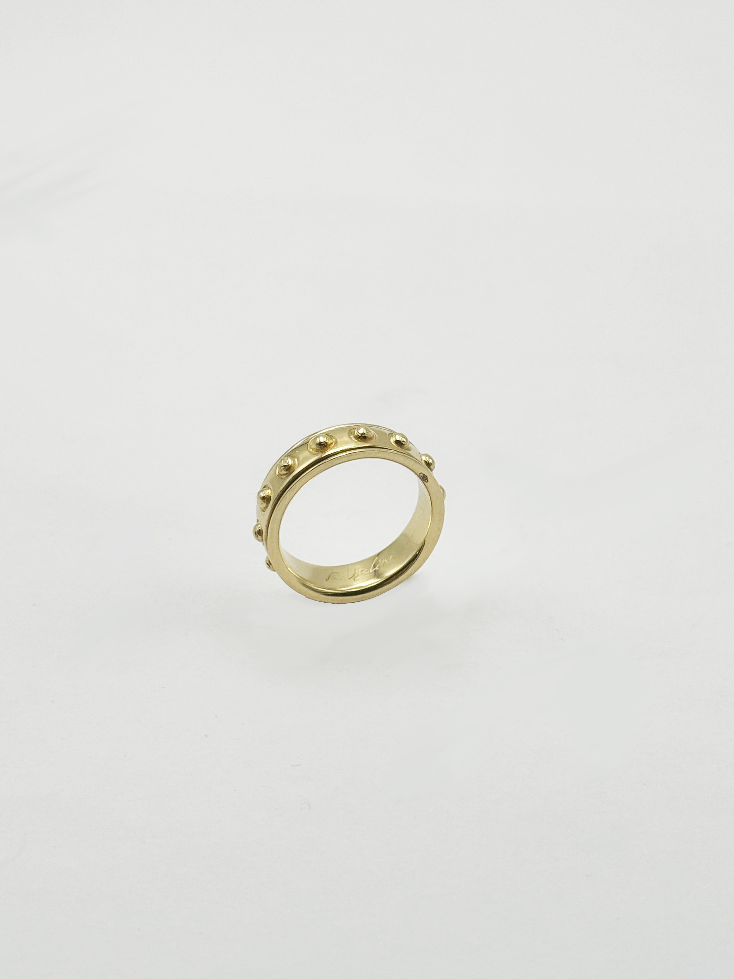 Bague homme sans stress en or jaune 18k à deux anneaux rotatifs Rossella Ugolini Neuf - En vente à Rome, IT