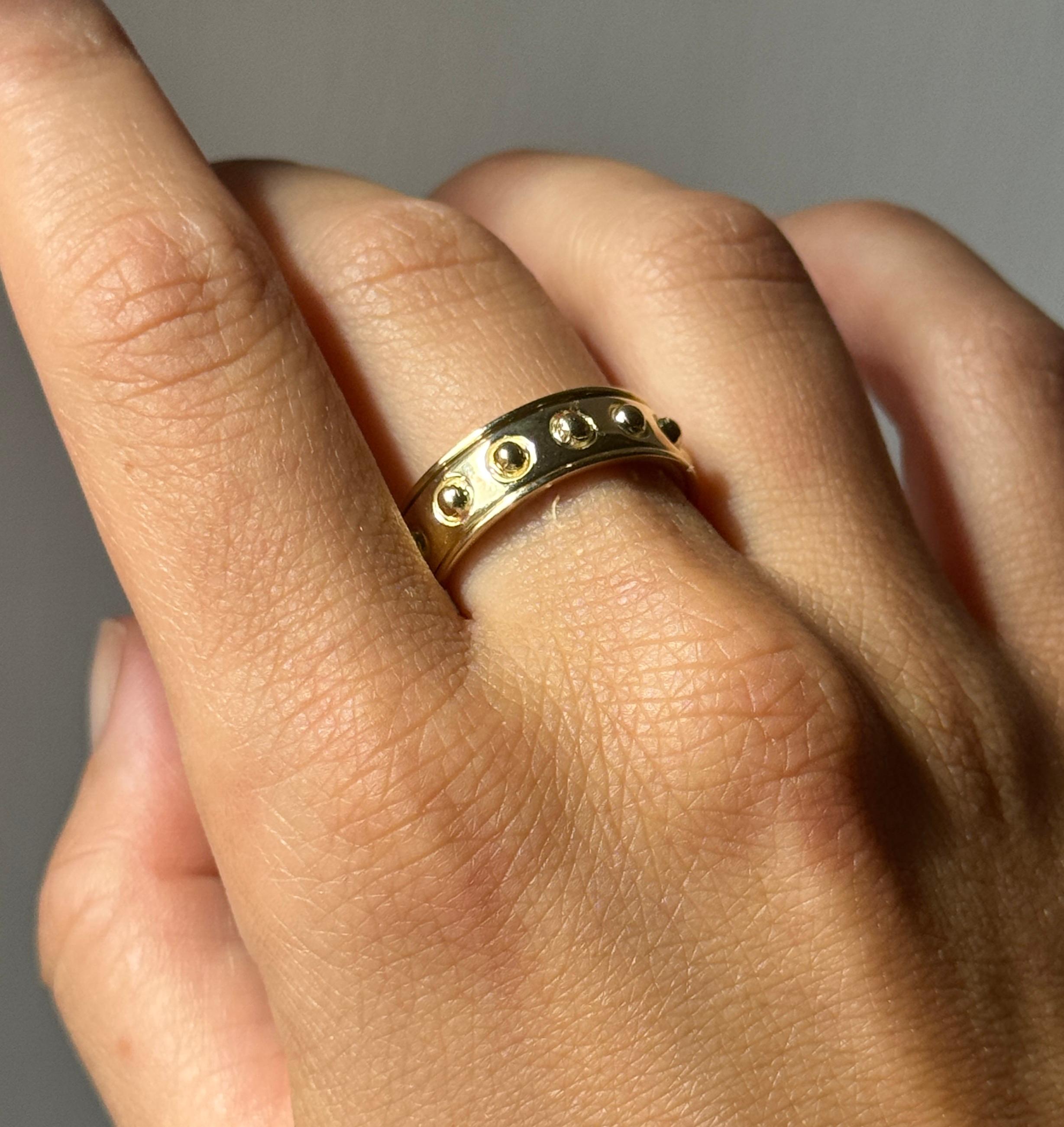 Rossella Ugolini 18k Gelbgold zwei rotierenden Bands Mann kein Stress Ring im Angebot 1