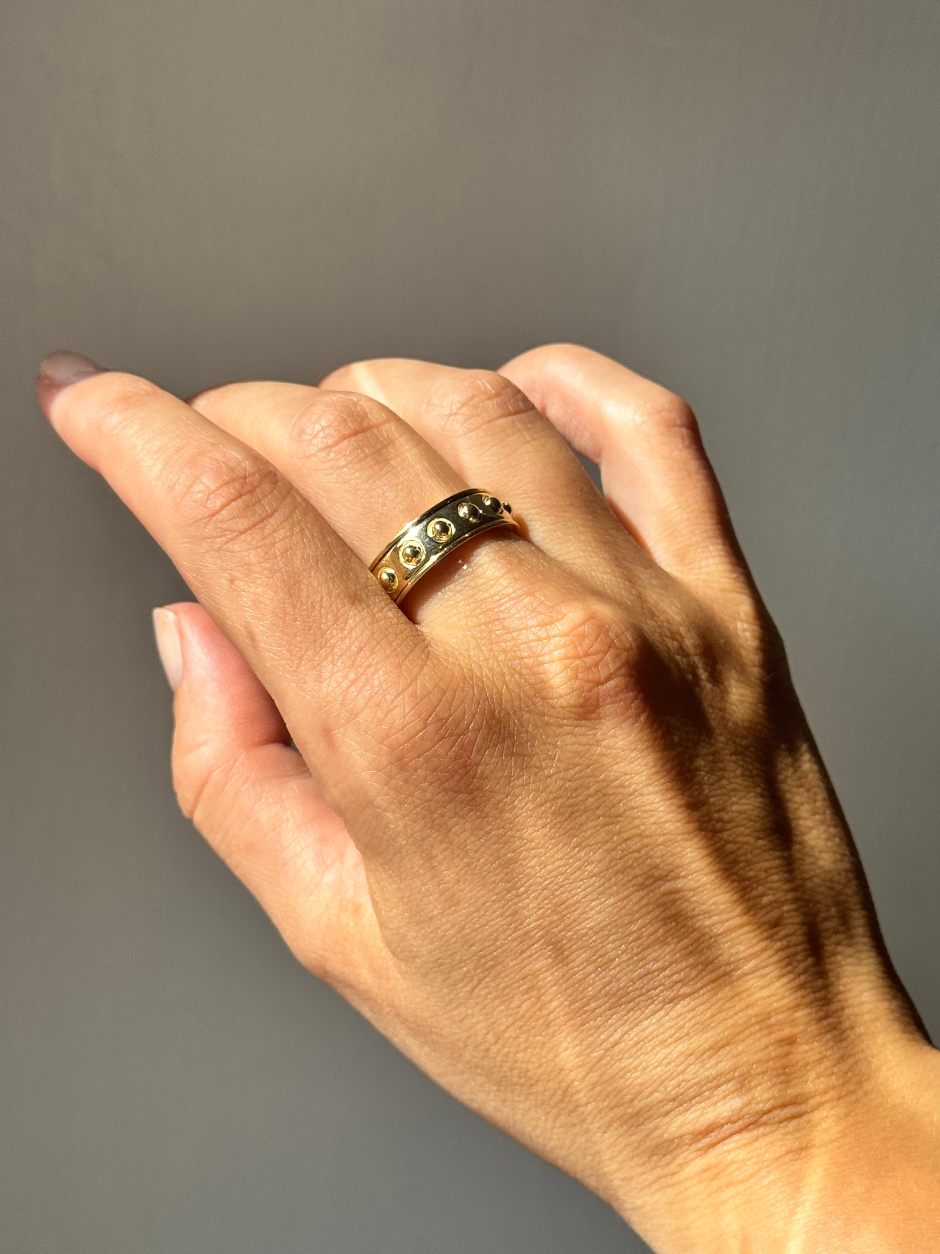 Rossella Ugolini 18k Gelbgold zwei rotierenden Bands Mann kein Stress Ring im Angebot 3