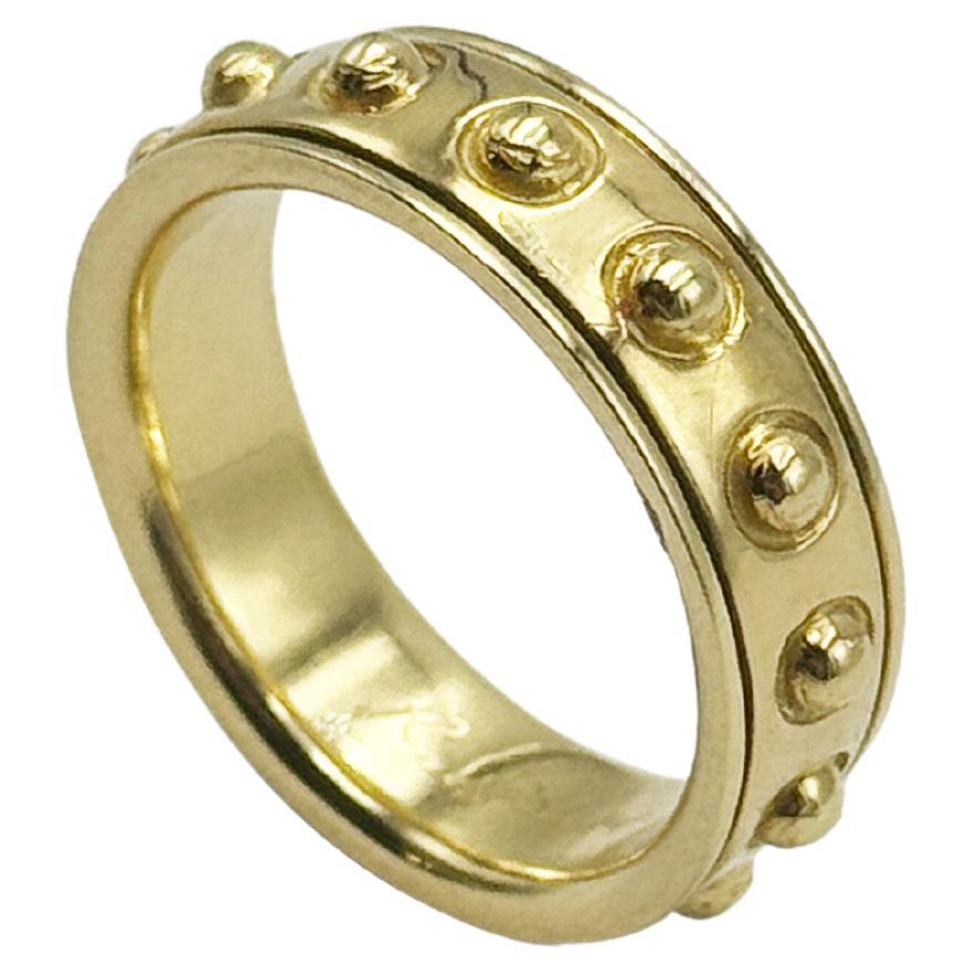 Bague homme sans stress en or jaune 18k à deux anneaux rotatifs Rossella Ugolini en vente