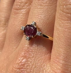 Rossella Ugolini 2 Carat Ruby White Diamonds 18K Yellow Gold East West Rings