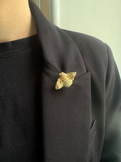 Rossella Ugolini 24k Gold-plated Bumblebee Handcrafted Man Brooch