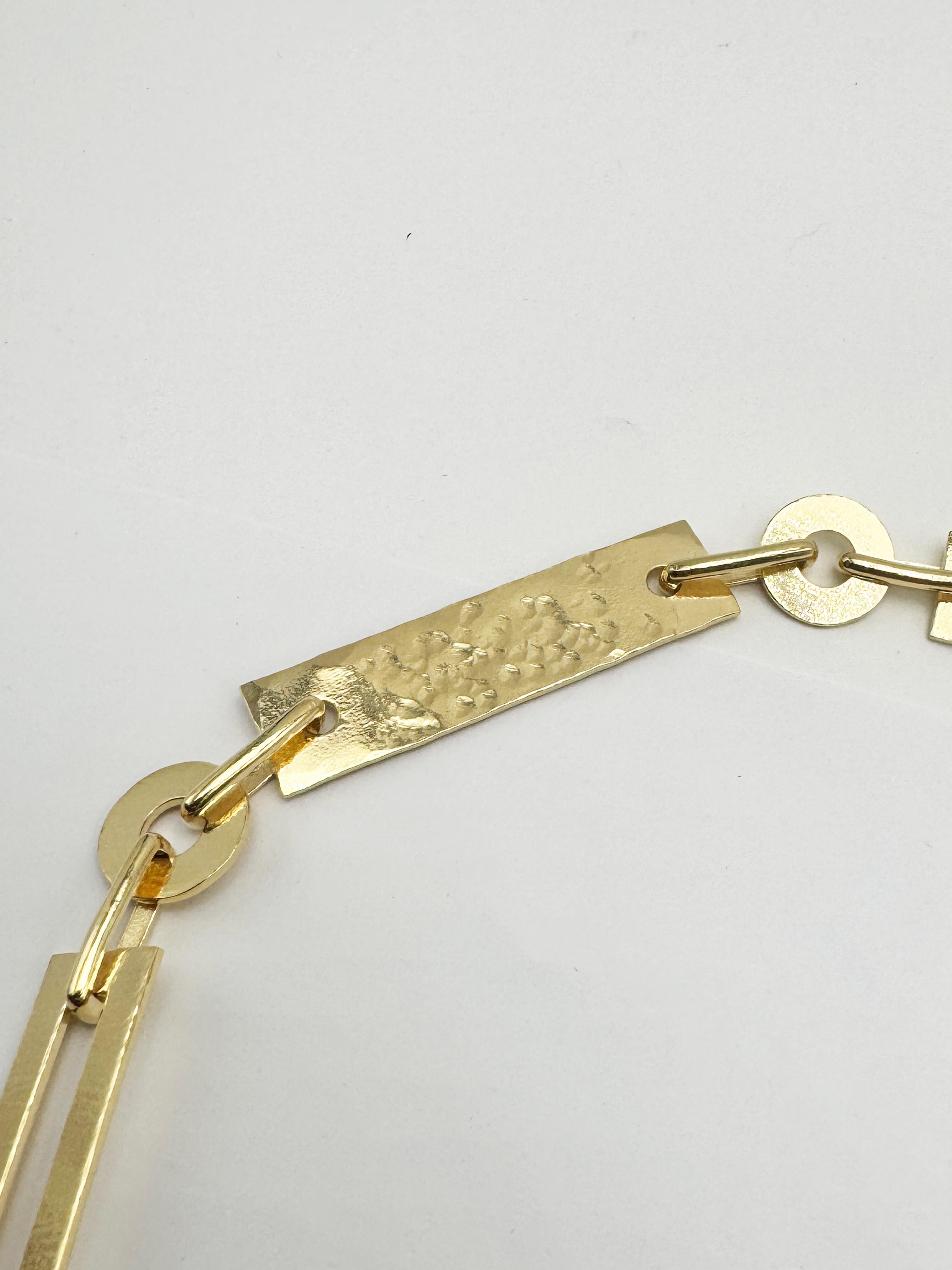 Rossella Ugolini 24k Yellow Gold-Plated Chain Link Lariat-Style Necklace in vendita 7