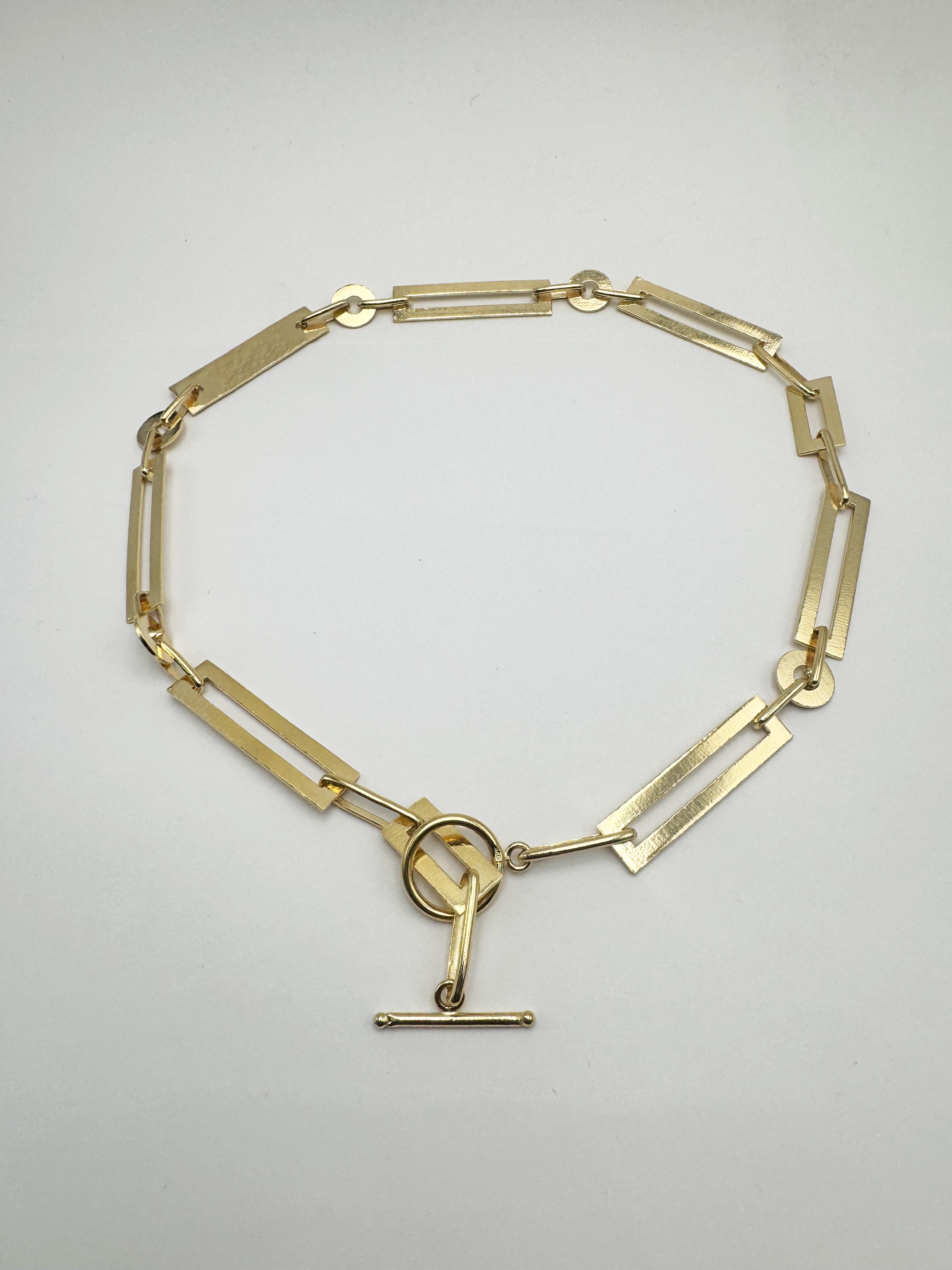 Rossella Ugolini 24k Yellow Gold-Plated Chain Link Lariat-Style Necklace in vendita 8