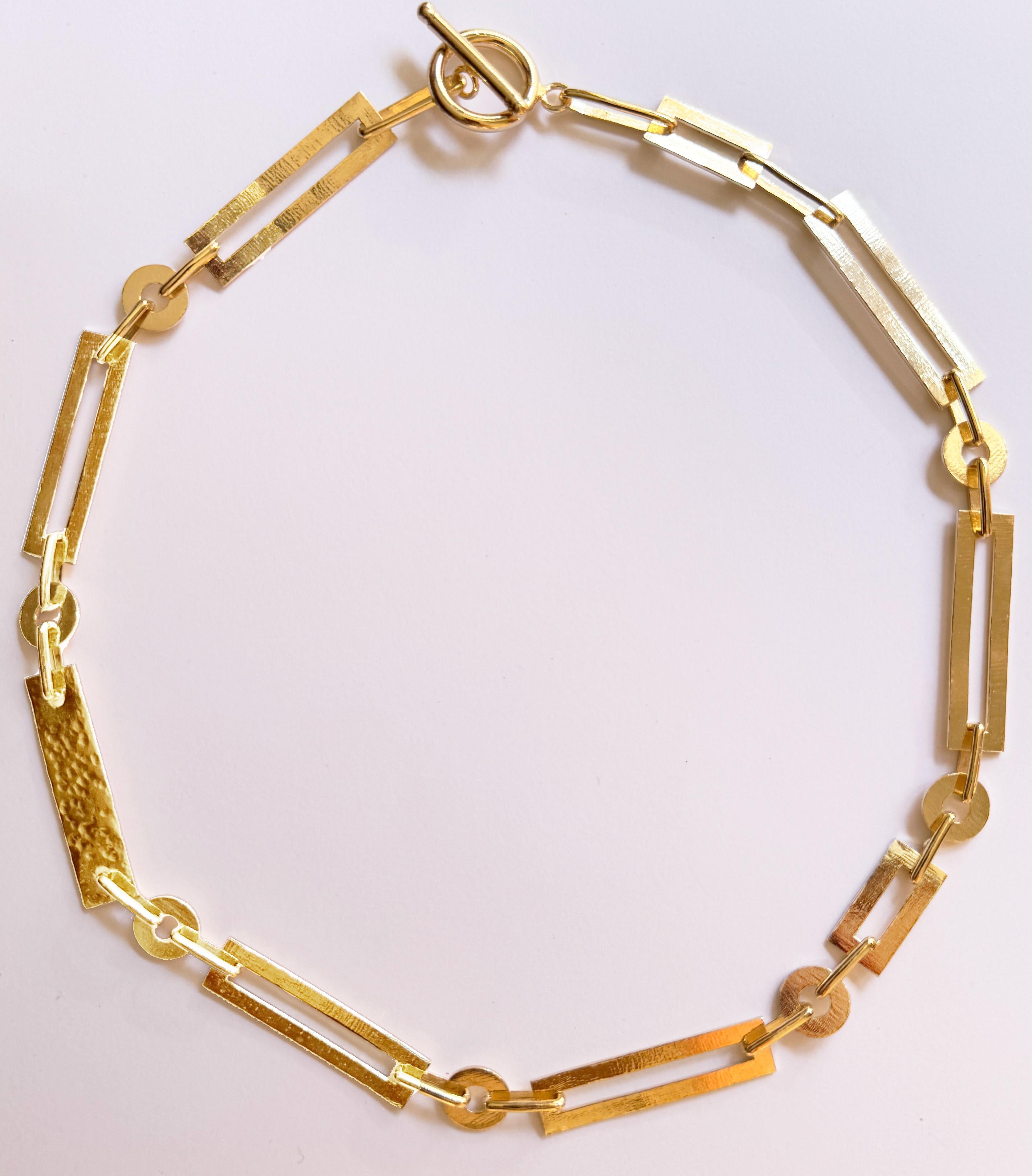 Rossella Ugolini 24k Yellow Gold-Plated Chain Link Lariat-Style Necklace In condizioni Nuovo in vendita a Rome, IT