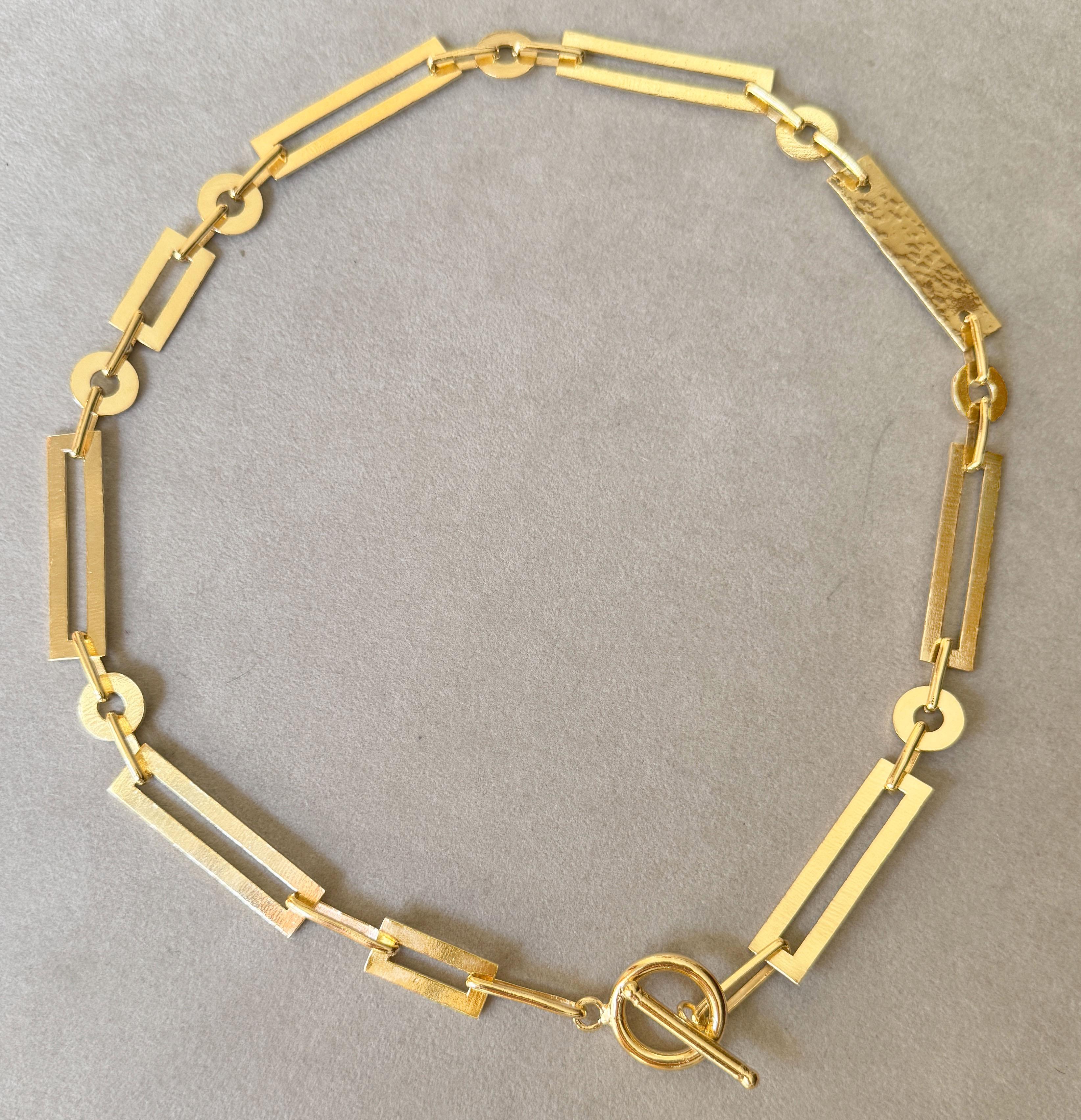 Rossella Ugolini 24k Yellow Gold-Plated Chain Link Lariat-Style Necklace in vendita 3