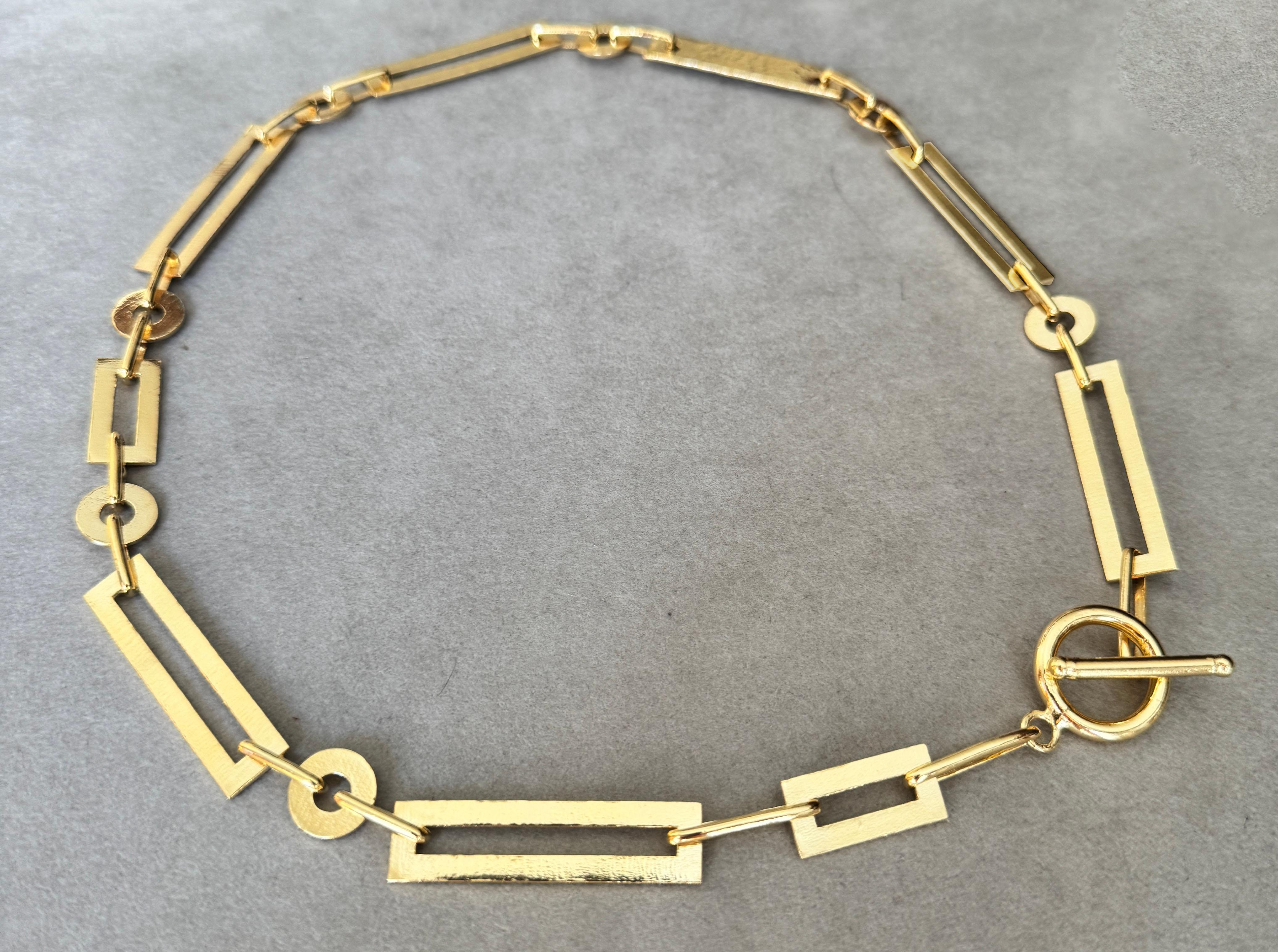 Rossella Ugolini 24k Yellow Gold-Plated Chain Link Lariat-Style Necklace in vendita 9