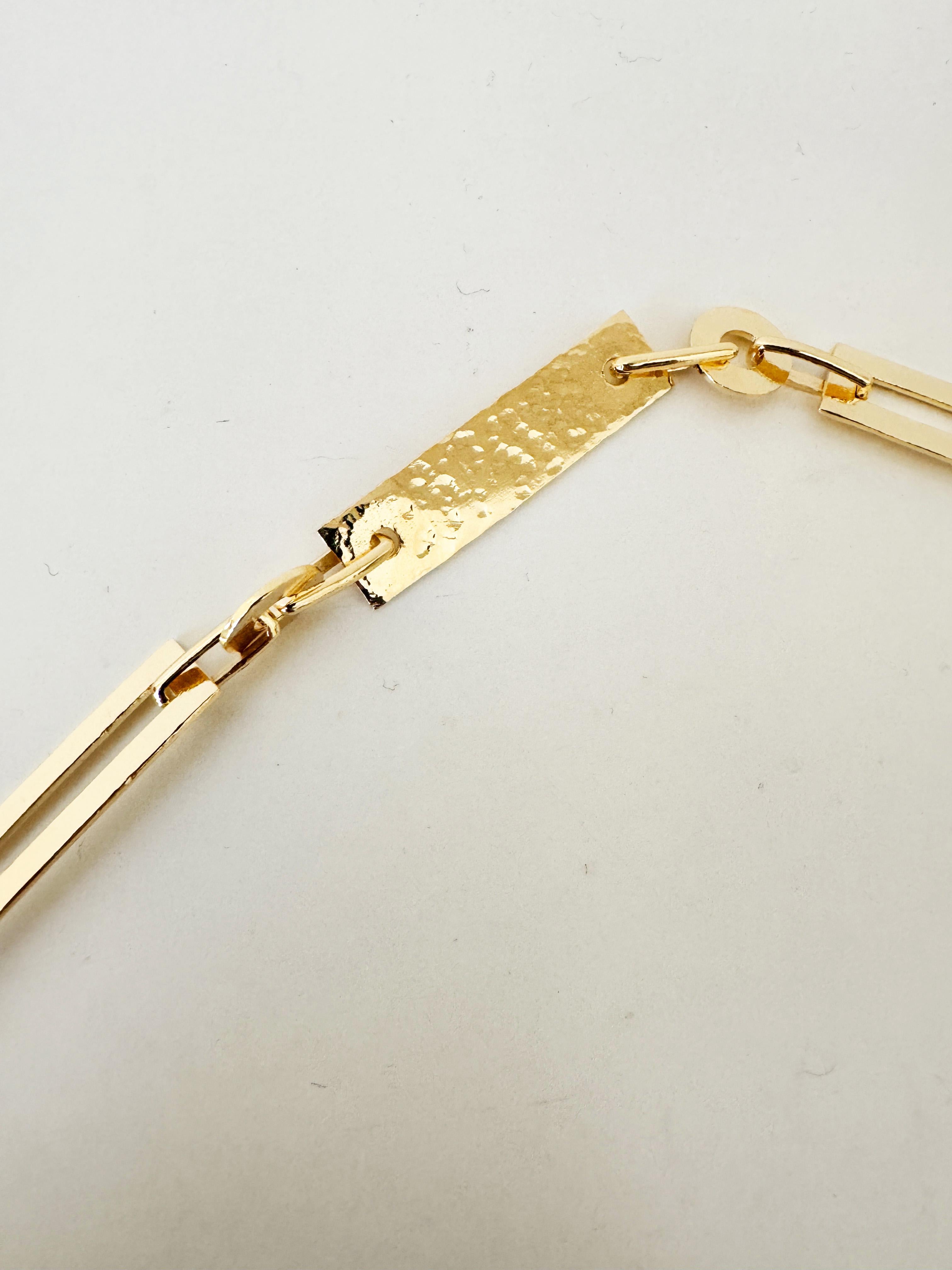 Rossella Ugolini 24k Yellow Gold-Plated Chain Link Lariat-Style Necklace in vendita 2
