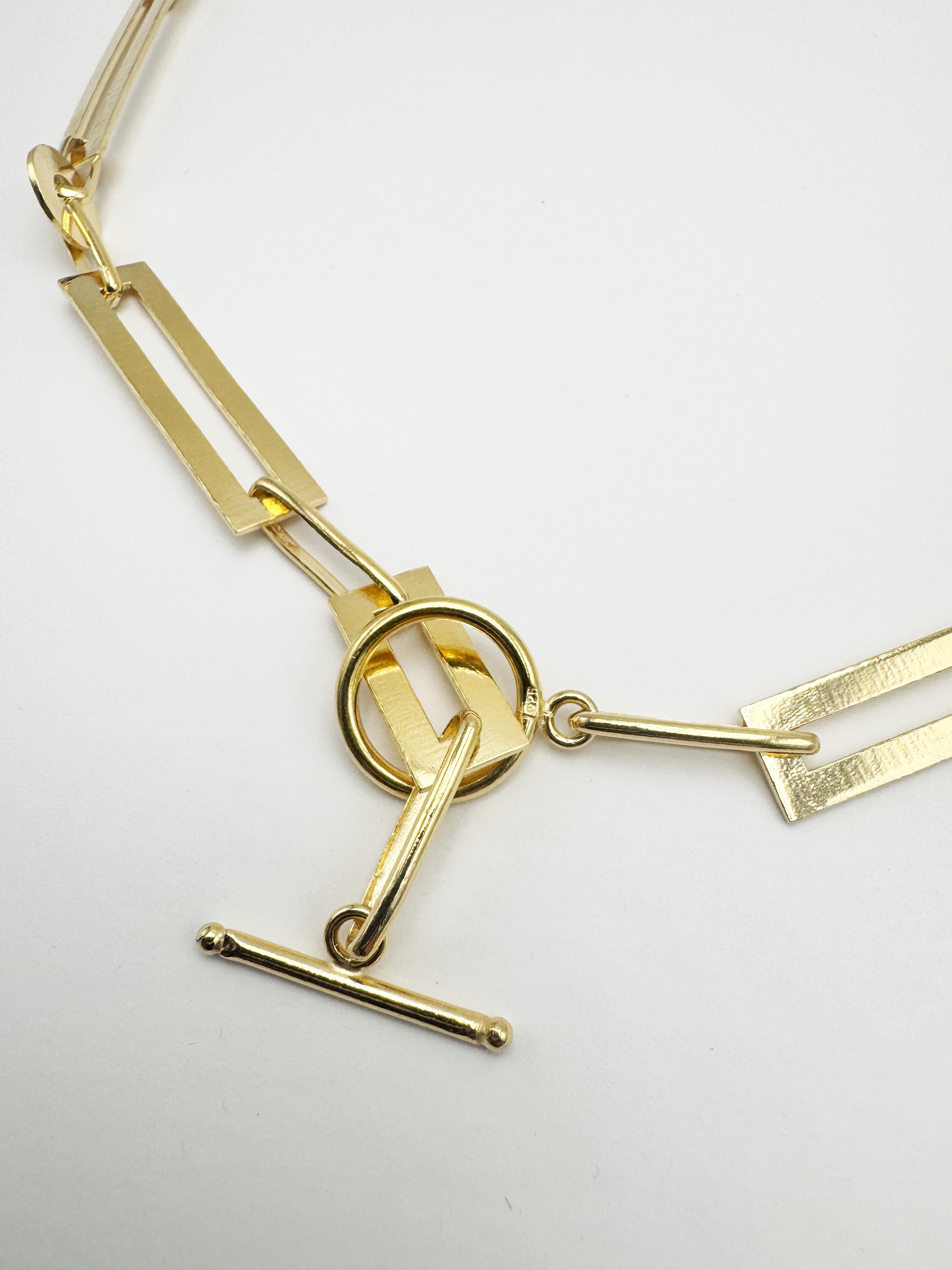 Rossella Ugolini 24k Yellow Gold-Plated Chain Link Lariat-Style Necklace in vendita 5